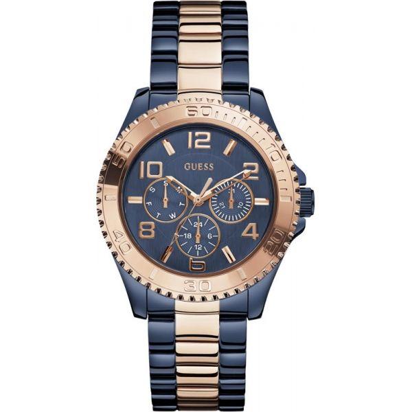 Guess GUESS W0231L6  W0231L6  женские часы синий циферблат, браслет  — вид спереди