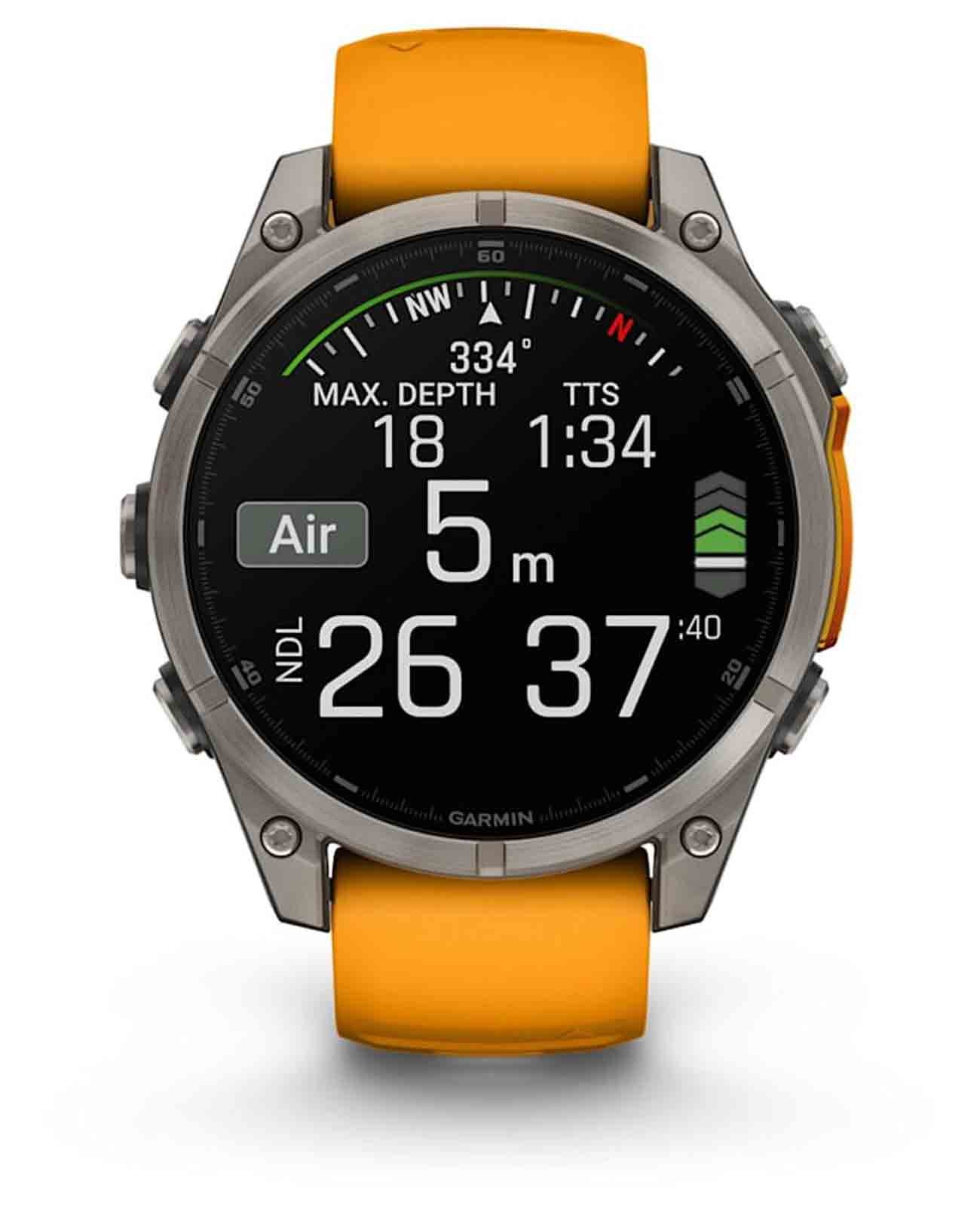 Garmin Garmin Fenix 8 47mm Amoled Sapphire Titanium Orange 010-02904-11  - задняя крышка металл сталь пластик корпуса, сша часы