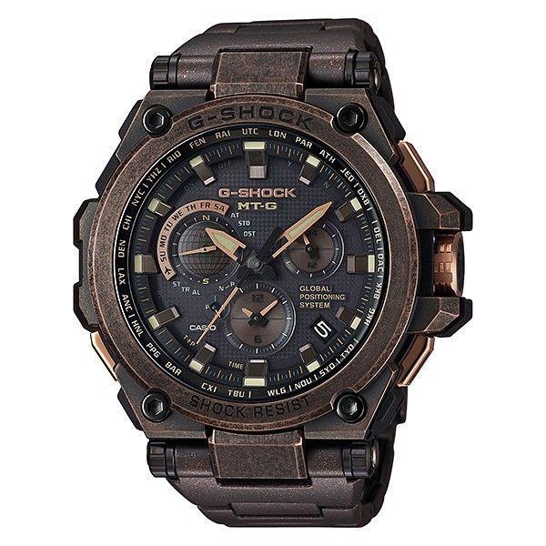 Casio Casio G-Shock Premium MTG-G1000AR-1A MTG MTG-G1000AR-1A электронные мужские часы черный циферблат, браслет нержавеющая сталь — вид спереди