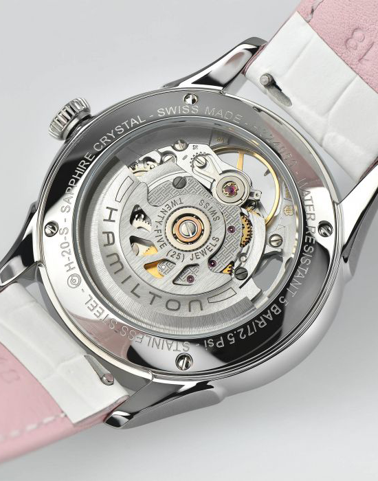 Hamilton Hamilton Jazzmaster Skeleton Lady Auto H32405871 женские часы перламутровый циферблат на запястье