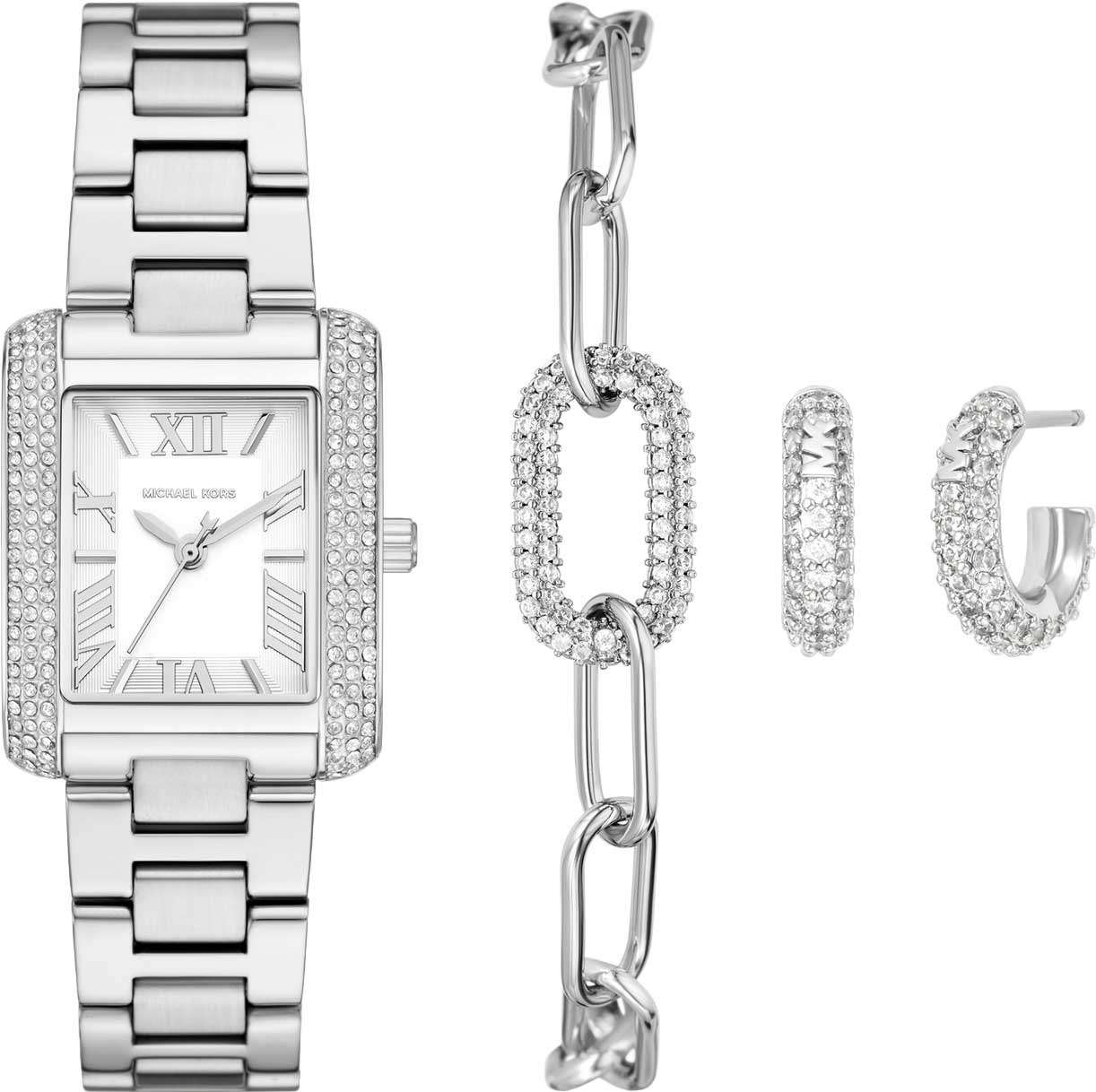Michael Kors Michael Kors Petite Emery MK4839SET женские часы белый циферблат на запястье