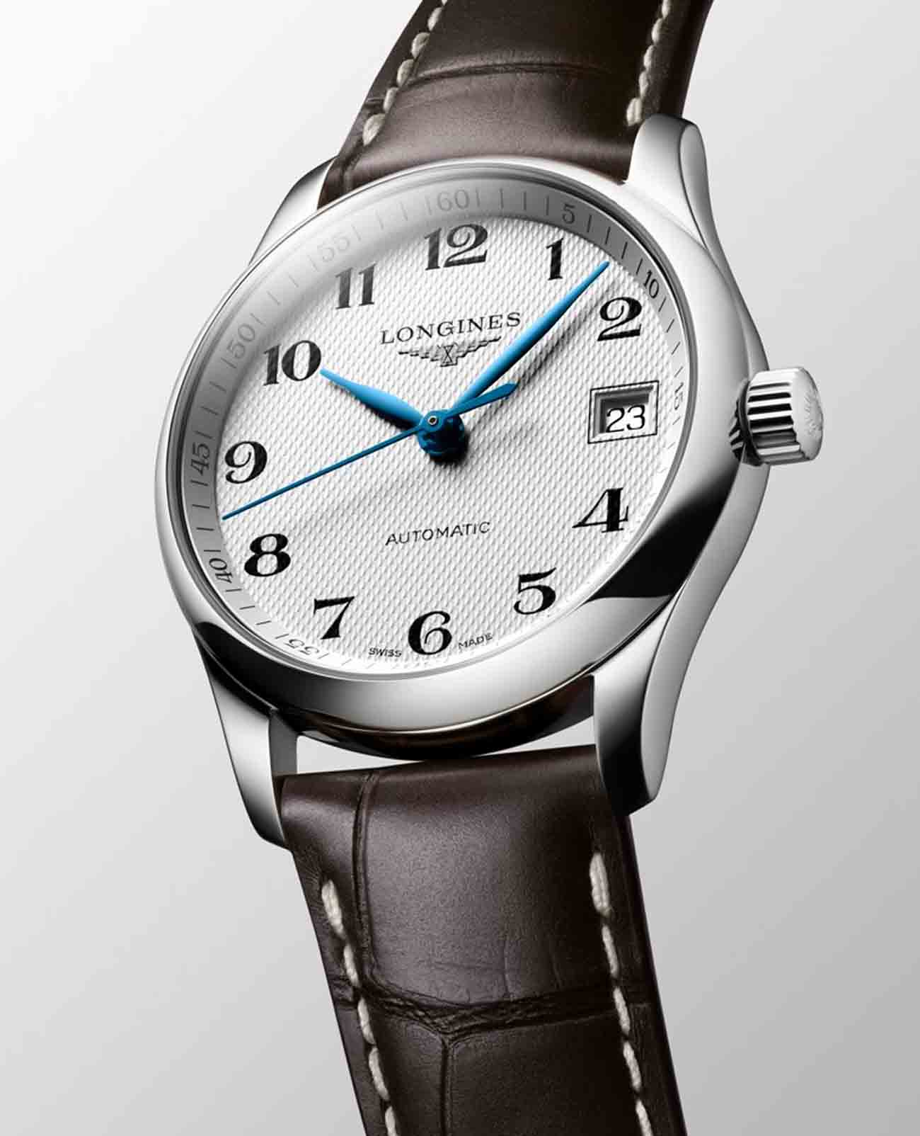 Longines Longines Master Collection L2.357.4.78.3, master collection швейцария женские часы на браслете кожаный боковой вид
