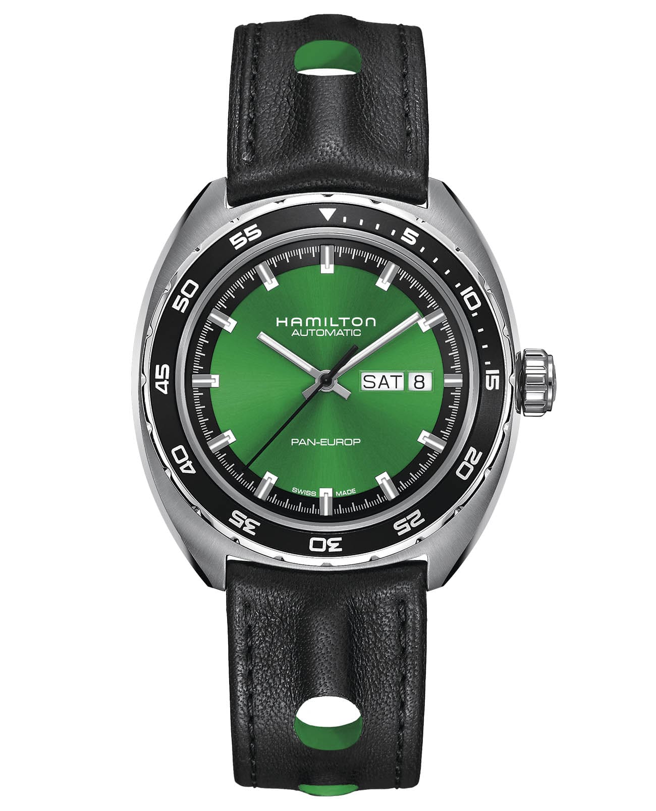 Hamilton Hamilton American ClassicPan Europ Day Date Auto H35415761 , наручные мужские часы фото под углом