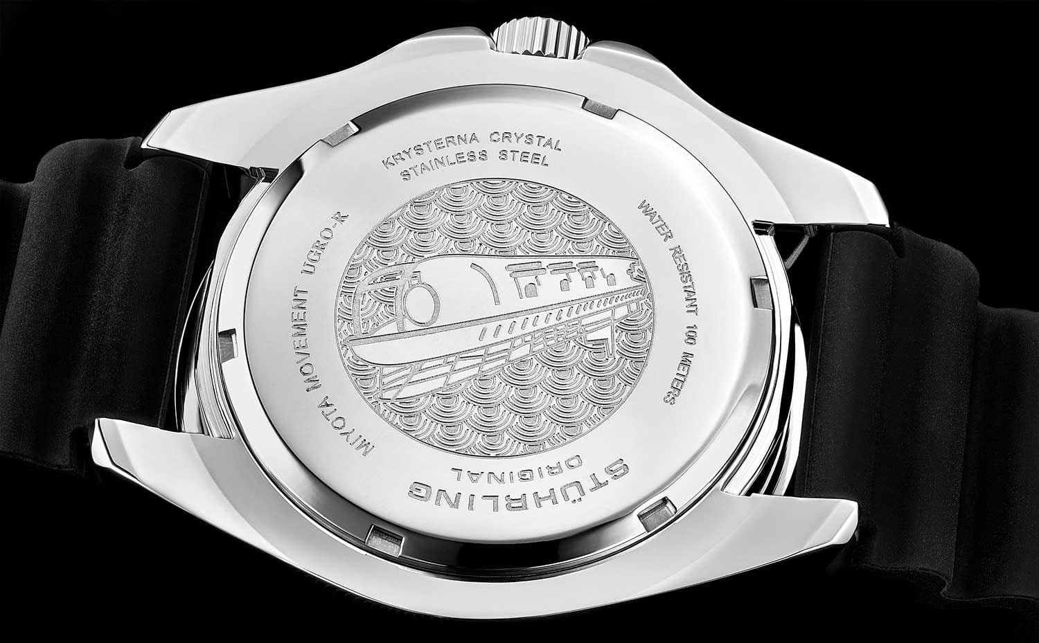 Оригинальные часы Stuhrling Stuhrling Aquadiver 3950R.3 кварцевые калибр механизма  общий вид