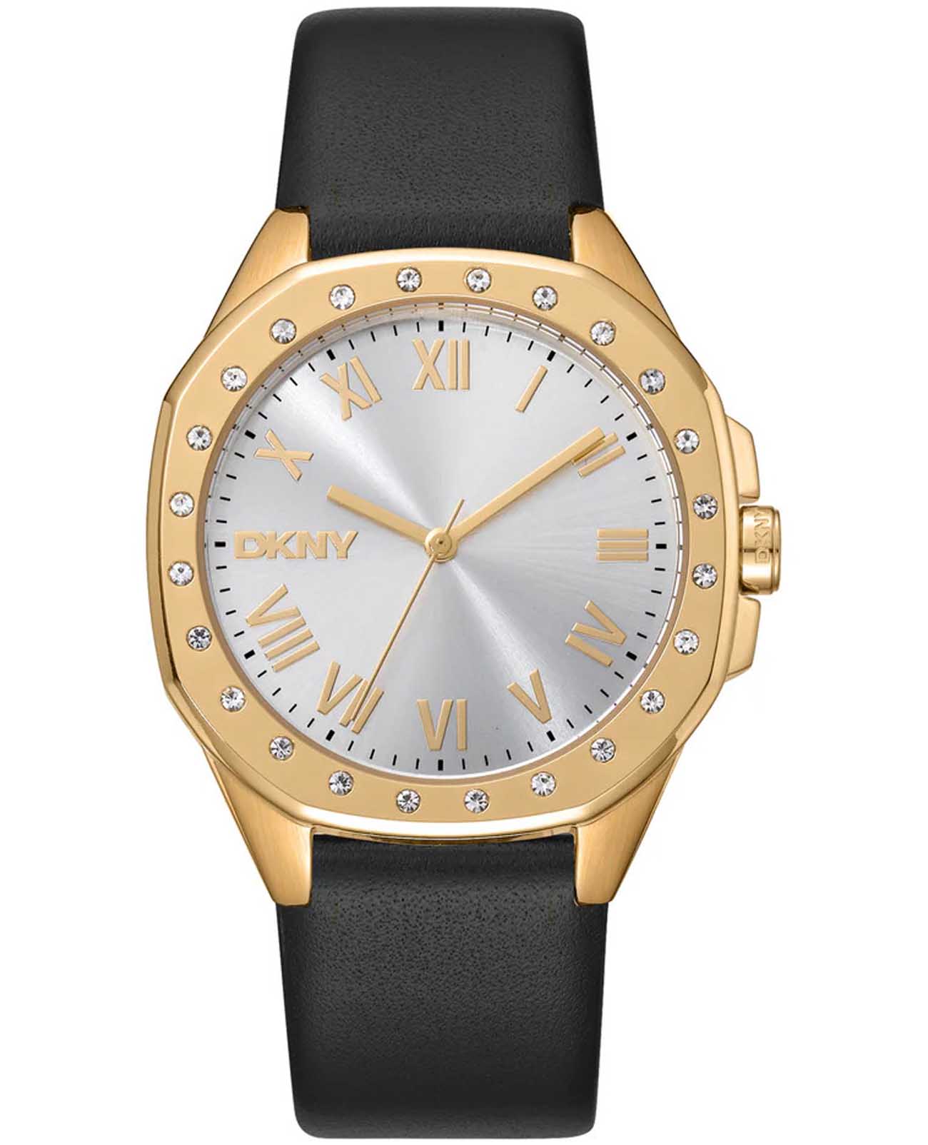 DKNY DKNY Brooklyn Maxi DK1L011L0025  DK1L011L0025 кварцевые женские часы  циферблат, браслет кожаный — вид спереди