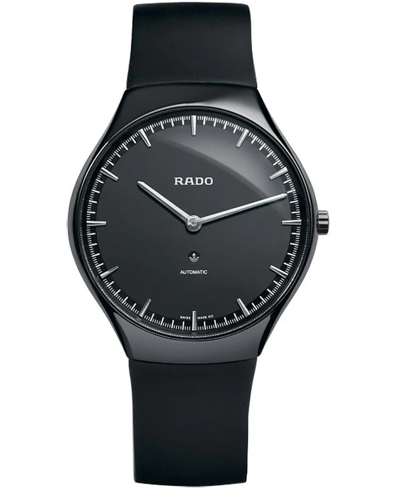 Rado Rado True Thinline R27969159  R27969159 кварцевые женские часы черный циферблат, браслет высокотехнологичная керамика — вид спереди