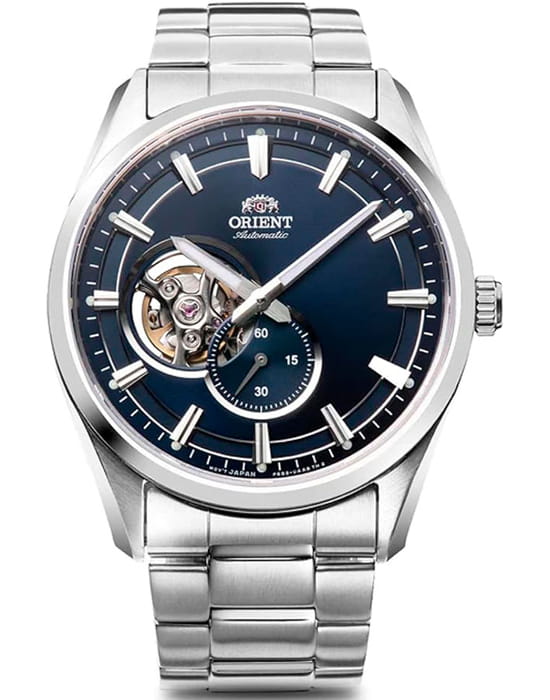 Orient Orient Contemporary RA-AR0002L (RN-AR0002L)  RA-AR0002L механические мужские часы синий циферблат, браслет нержавеющая сталь — вид спереди