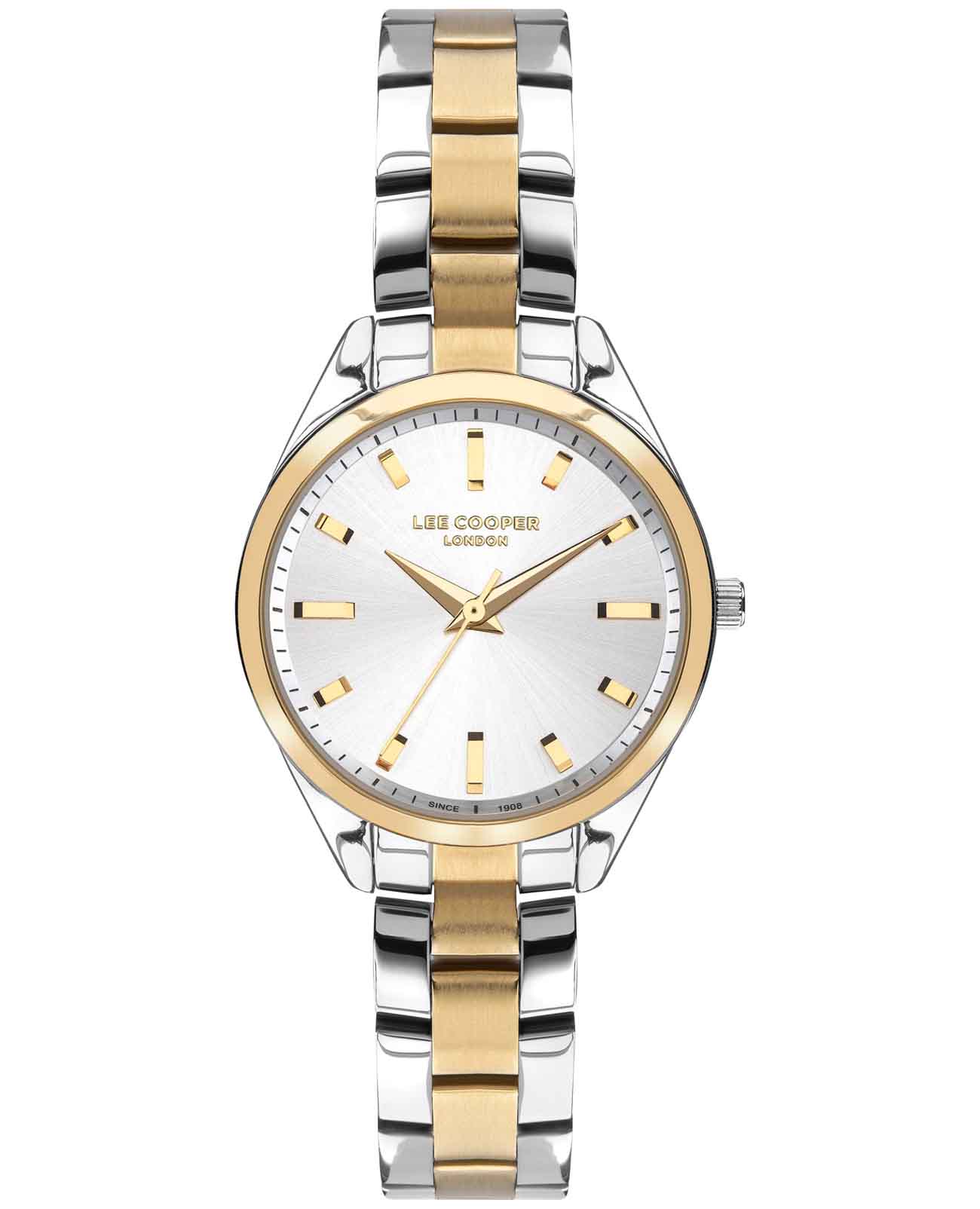 Lee Cooper Lee Cooper LC07453.230  LC07453.230 кварцевые женские часы серебристый циферблат, браслет нержавеющая сталь с ip-покрытием — вид спереди