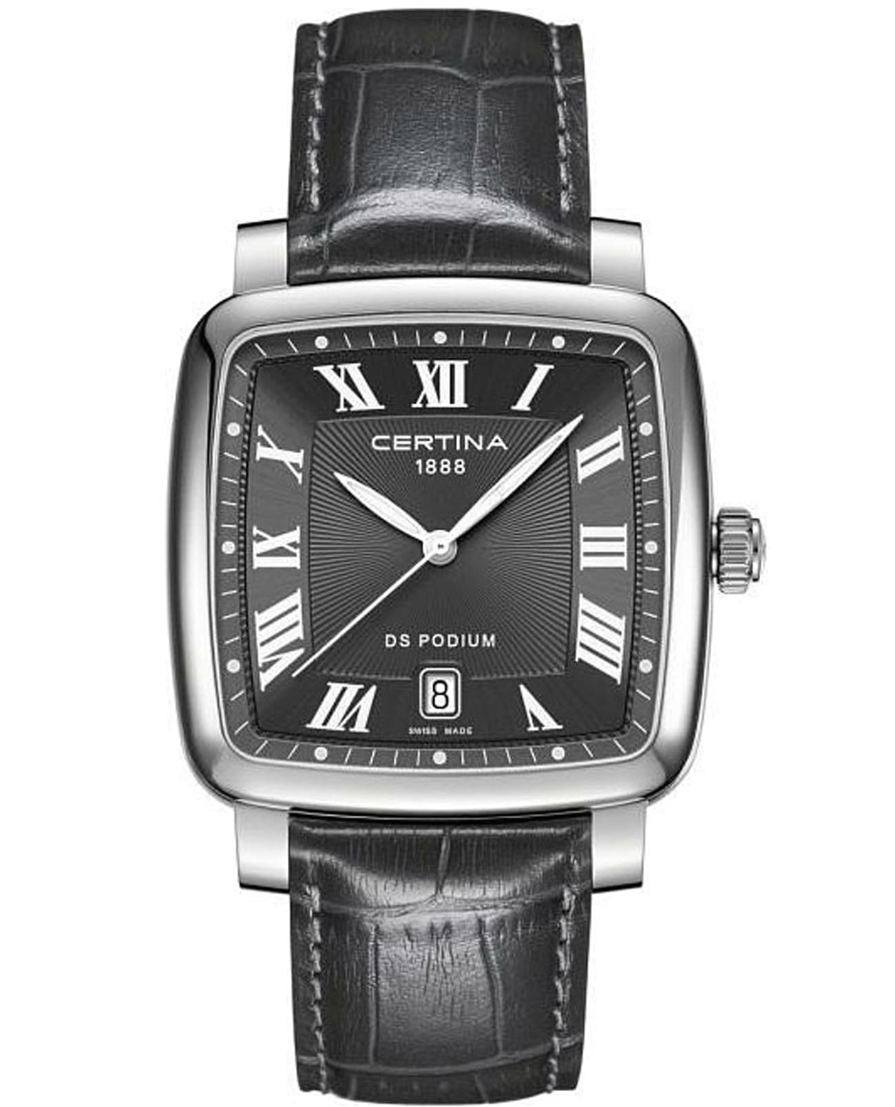 Certina Certina DS Podium C025.510.16.083.00  C0255101608300 кварцевые мужские часы  циферблат, браслет кожаный — вид спереди