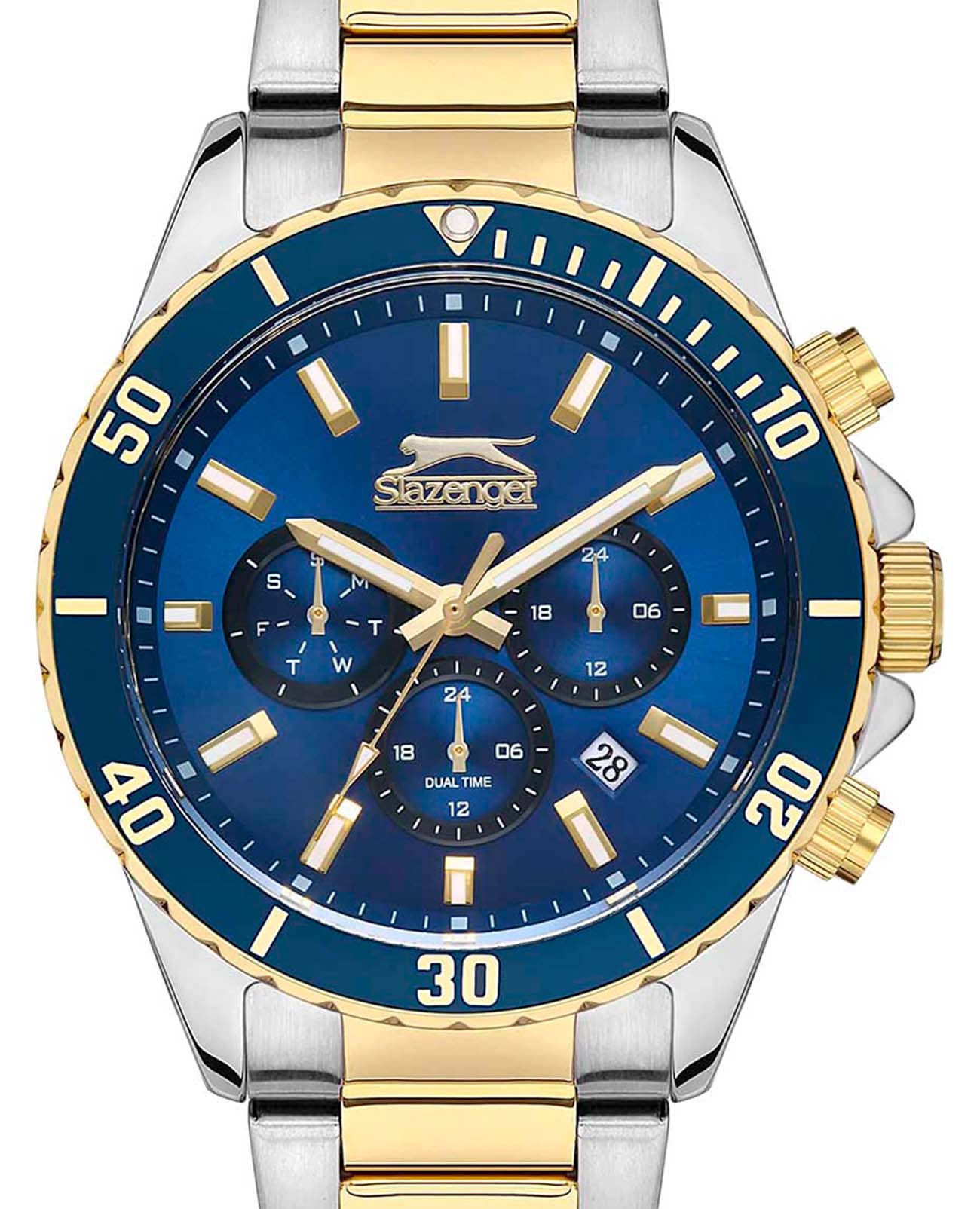 Slazenger Slazenger Multifunction SL.09.2091.2.02,  англия мужские часы на браслете суперметалл с ip покрытием боковой вид