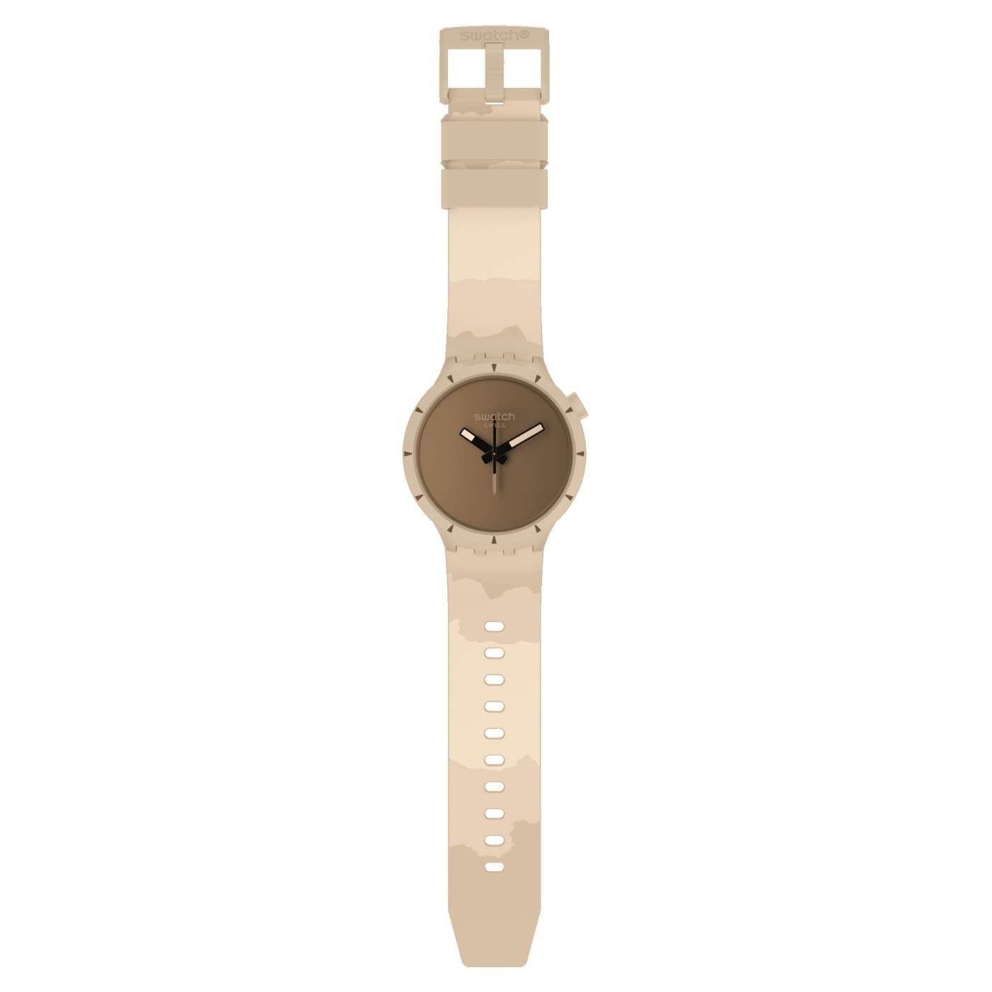 Swatch Swatch Big Bold Bioceramic SB03C101 кварцевые мужские часы часы крупный план коричневый циферблата