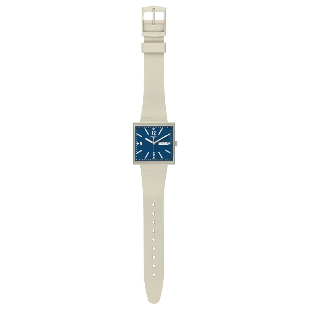 Swatch Swatch Square Bioceramic Standard SO34T700, bioceramic швейцария мужские часы на браслете биоматериал боковой вид