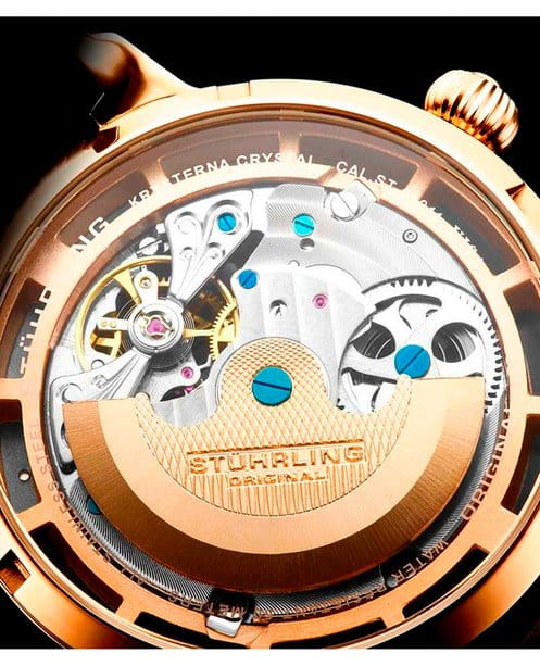 Оригинальные часы Stuhrling Stuhrling Luciano 371B.04 механические калибр механизма st-91011 общий вид