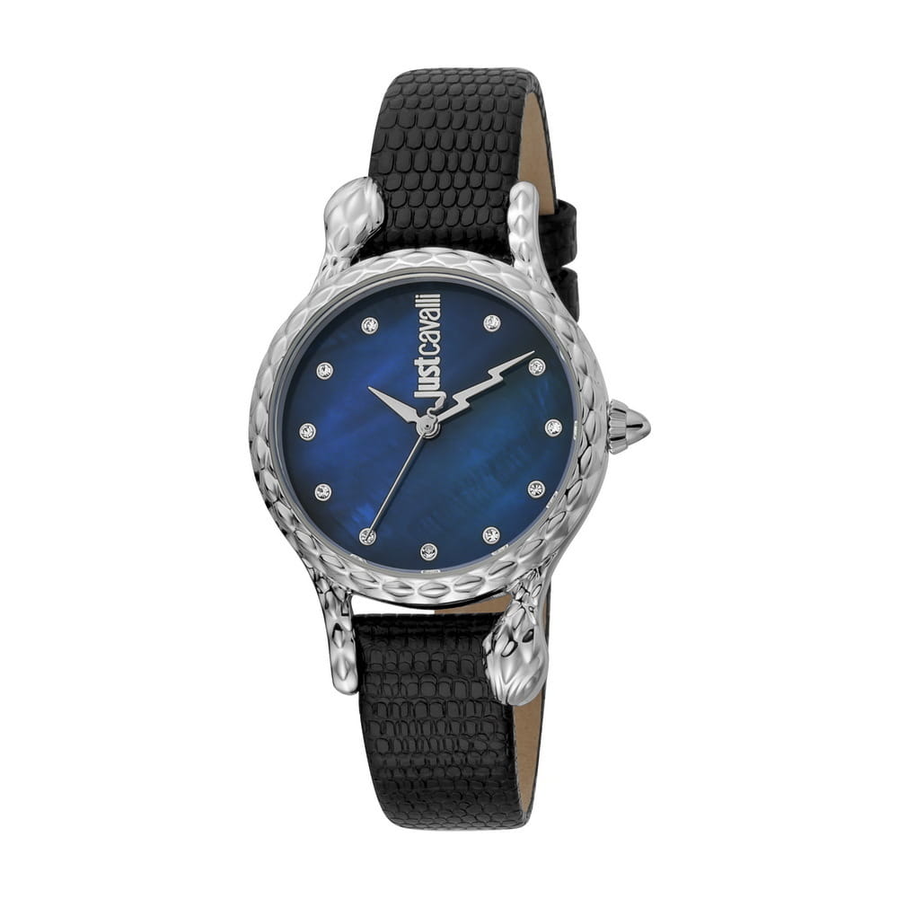 Just Cavalli Just Cavalli Animalier JC1L125L0015  JC1L125L0015 кварцевые женские часы синий циферблат, браслет нержавеющая сталь — вид спереди