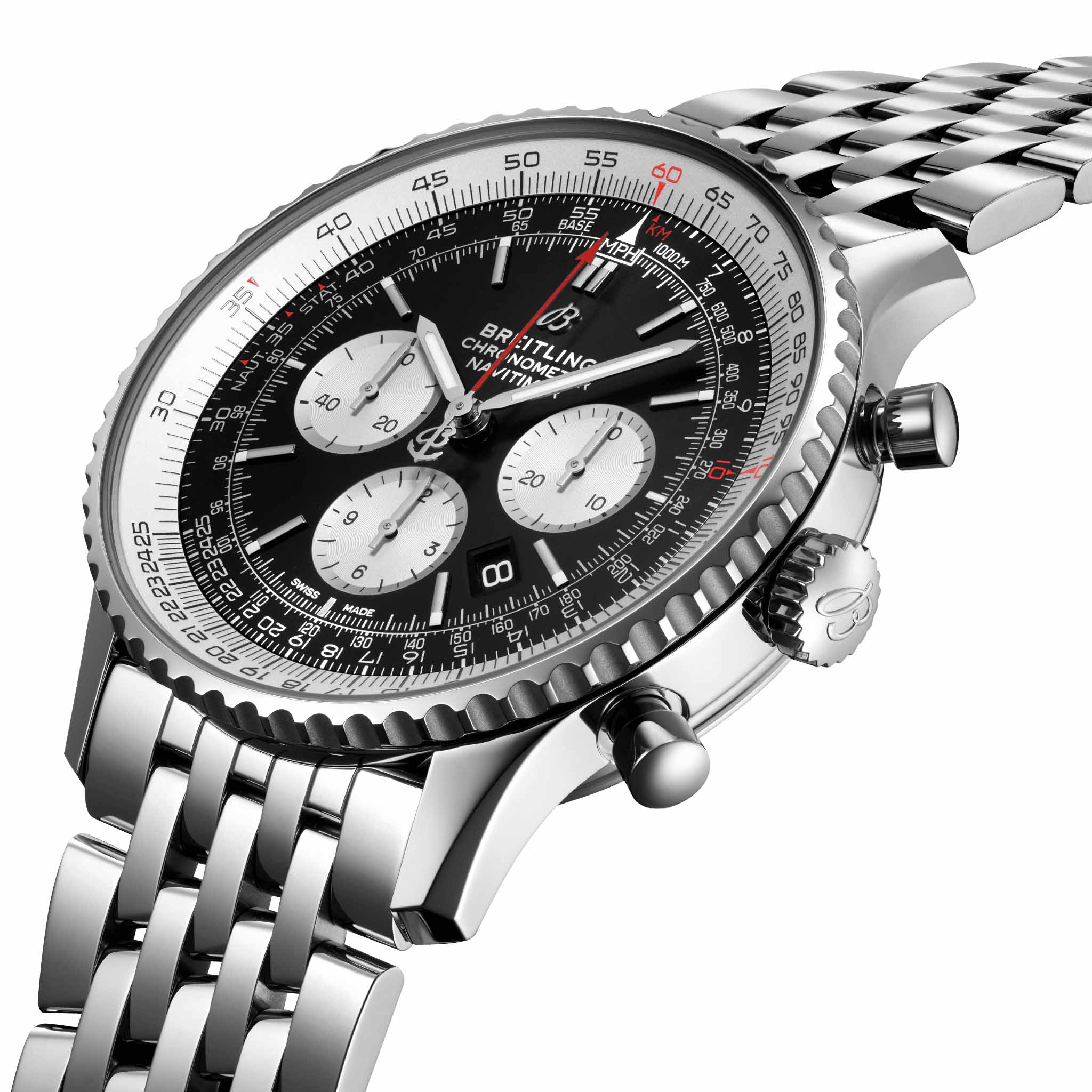 Breitling Breitling Navitimer B01 Chronograph 46 AB0127211B1A1 , наручные мужские часы фото под углом