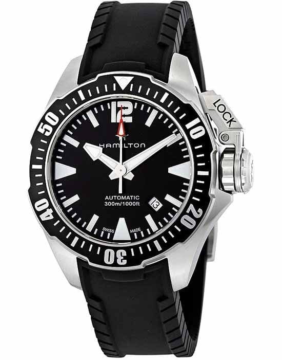 Hamilton Hamilton Khaki Navy Frogman H77605335 , наручные мужские часы фото под углом