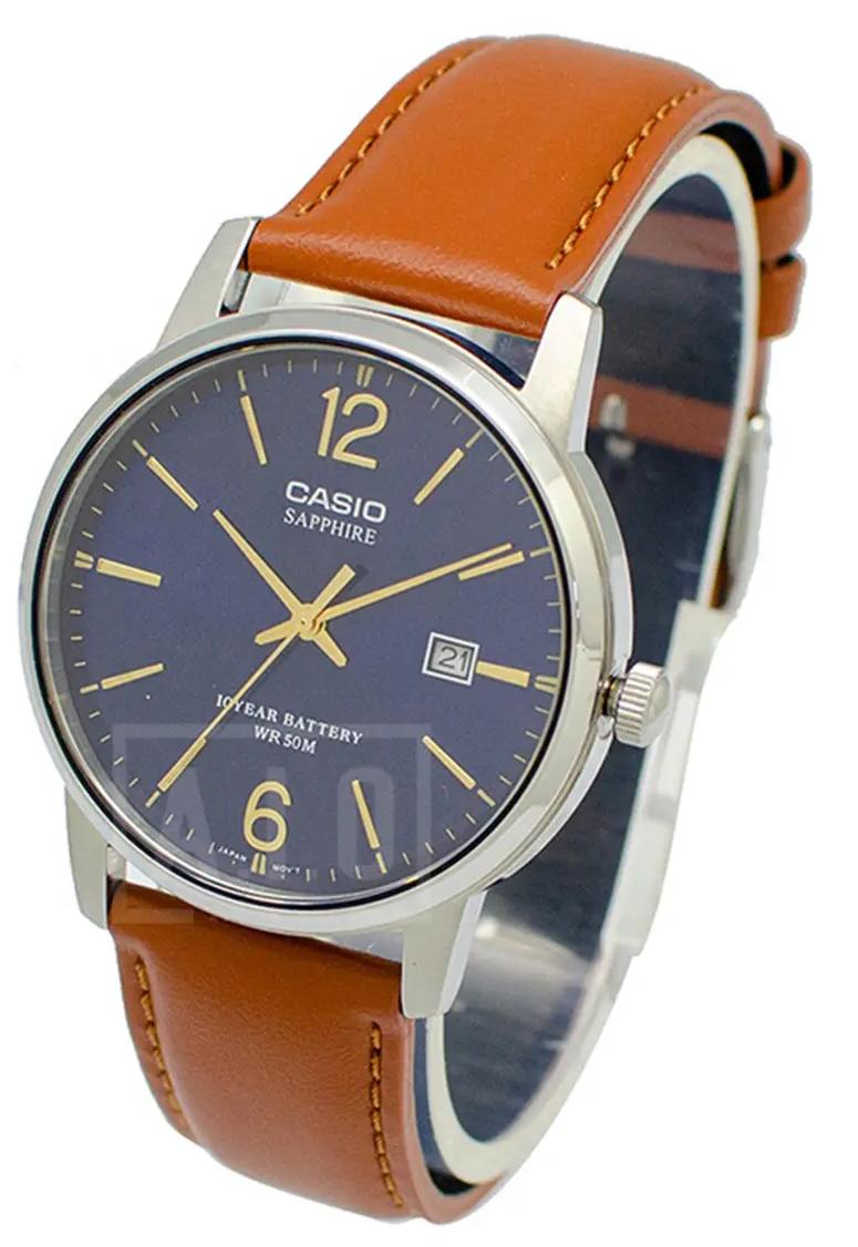 Casio Casio Collection MTS-110L-2A мужские часы синий циферблат на запястье