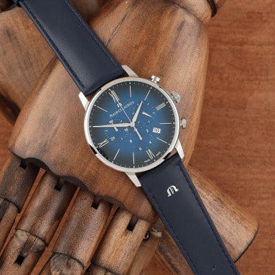 Maurice Lacroix Maurice Lacroix Eliros EL1098-SS001-410-4, eliros швейцария мужские часы на браслете кожаный боковой вид