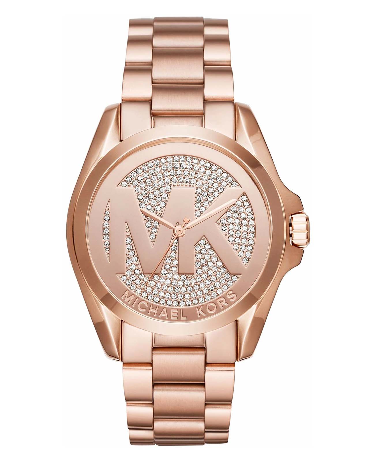 Michael Kors Michael Kors Bradshaw MK6437  MK6437 кварцевые женские часы золотой циферблат, браслет нержавеющая сталь с pvd-покрытием — вид спереди