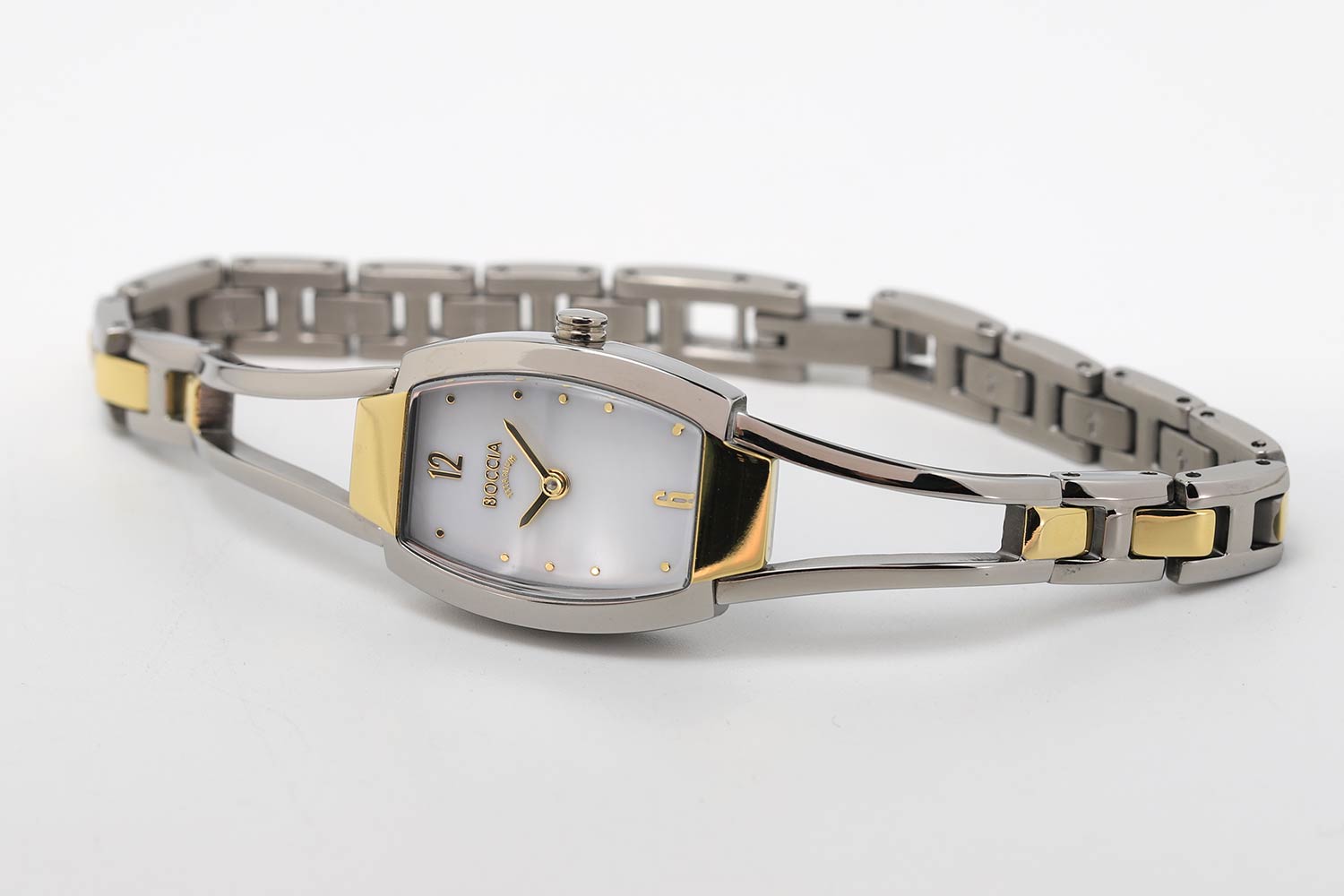 Оригинальные часы Boccia Titanium Boccia Titanium Barrel 3262-02 кварцевые калибр механизма  общий вид