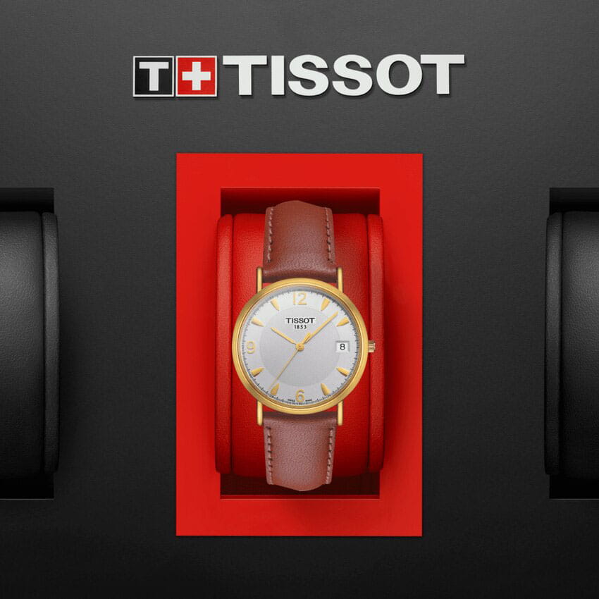 Tissot Tissot Oroville T71.3.425.34, t gold швейцария мужские часы на браслете кожаный боковой вид