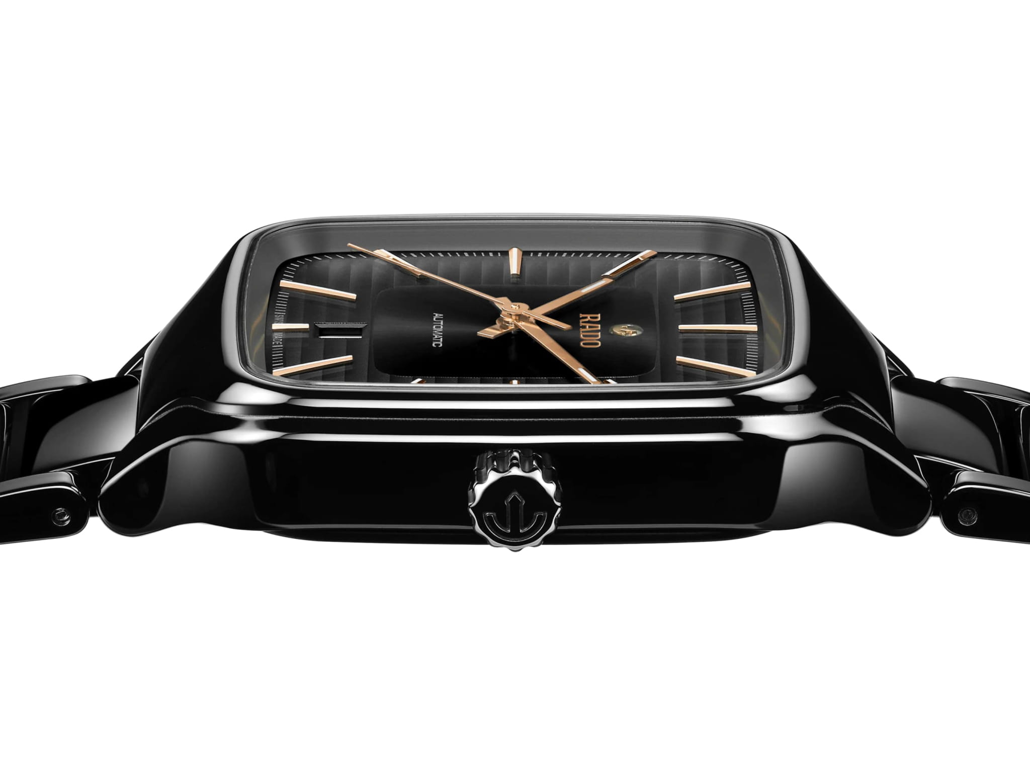 Rado Rado True Square Automatic R27078172 механические мужские часы часы крупный план черный циферблата