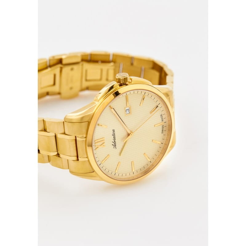 Adriatica Adriatica Pairs A1290.1161Q мужские часы золотой циферблат на запястье