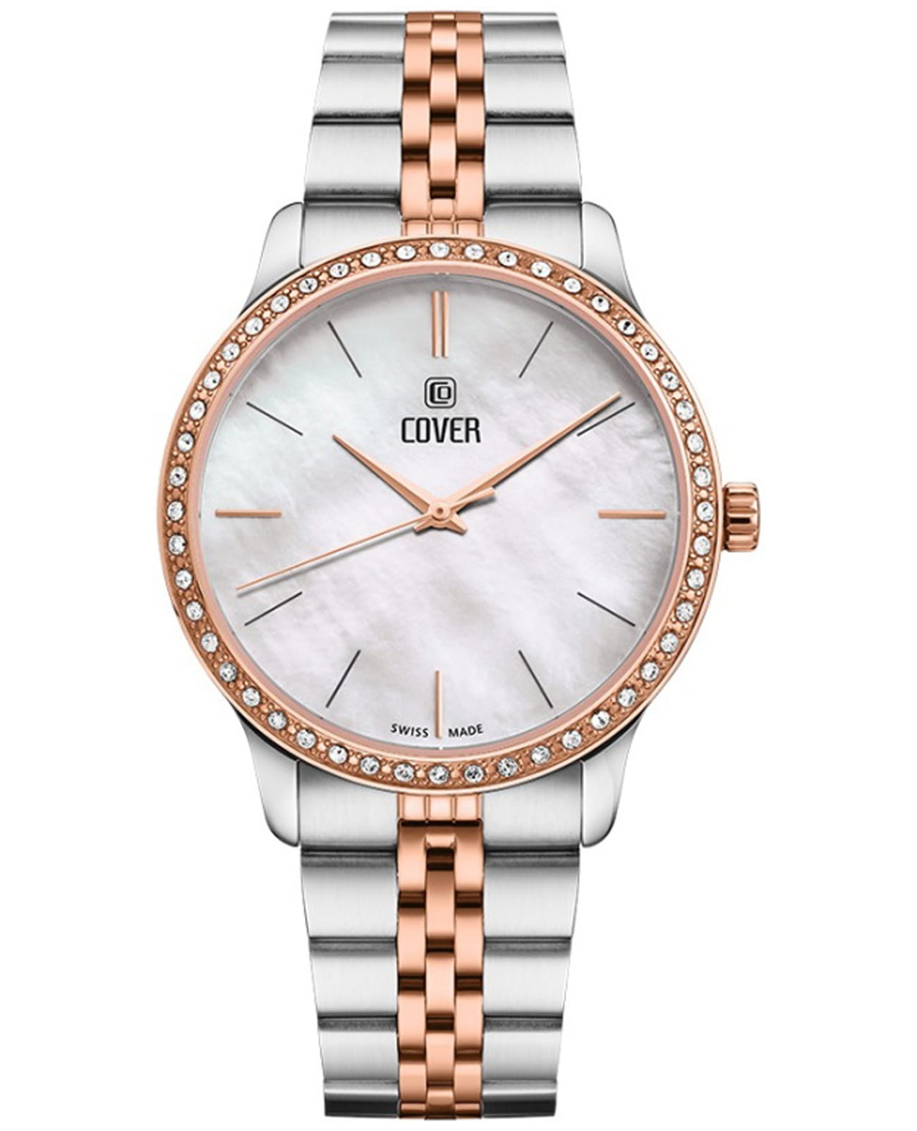 Cover Cover Saraya CO206.03  CO206.03 кварцевые женские часы перламутровый циферблат, браслет нержавеющая сталь с pvd-покрытием — вид спереди