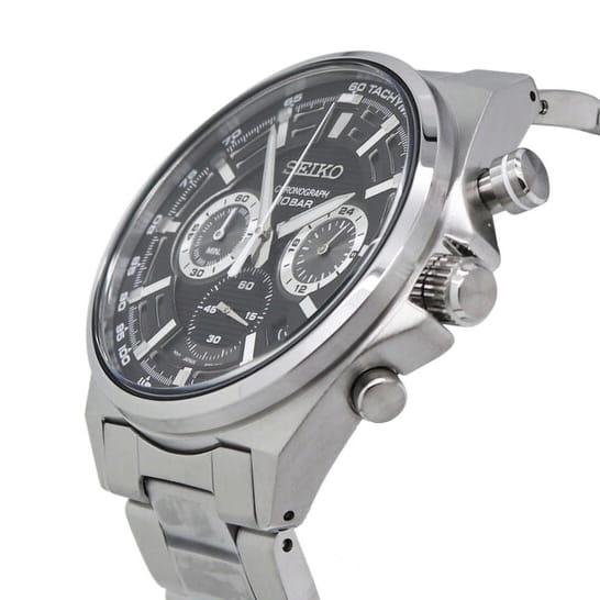 Seiko Seiko Conceptual Series Sports SSB397P1 кварцевые мужские часы часы крупный план черный циферблата