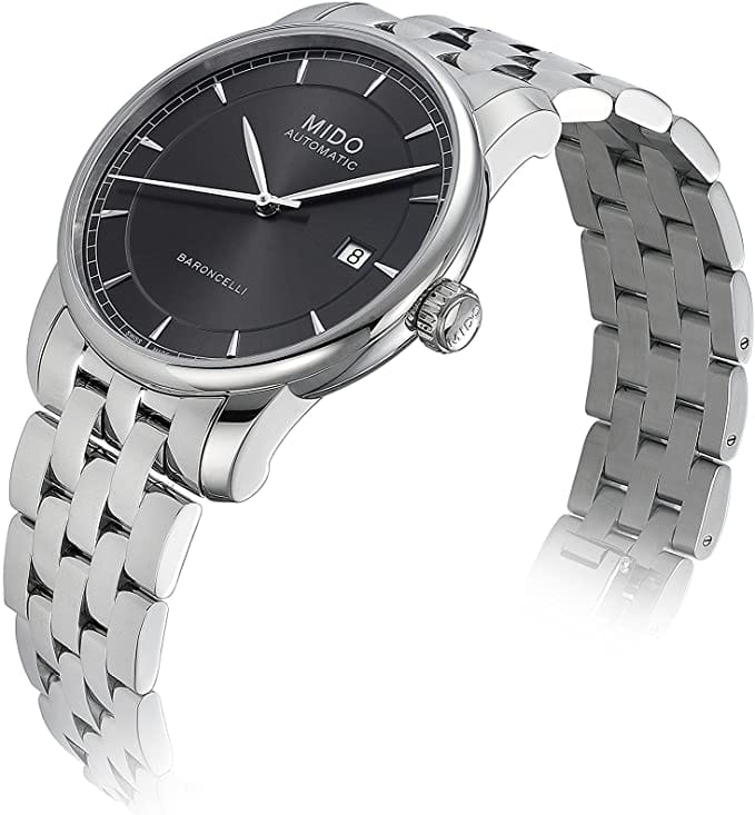 Mido Mido Baroncelli M8600.4.13.1, baroncelli швейцария мужские часы на браслете нержавеющая сталь боковой вид