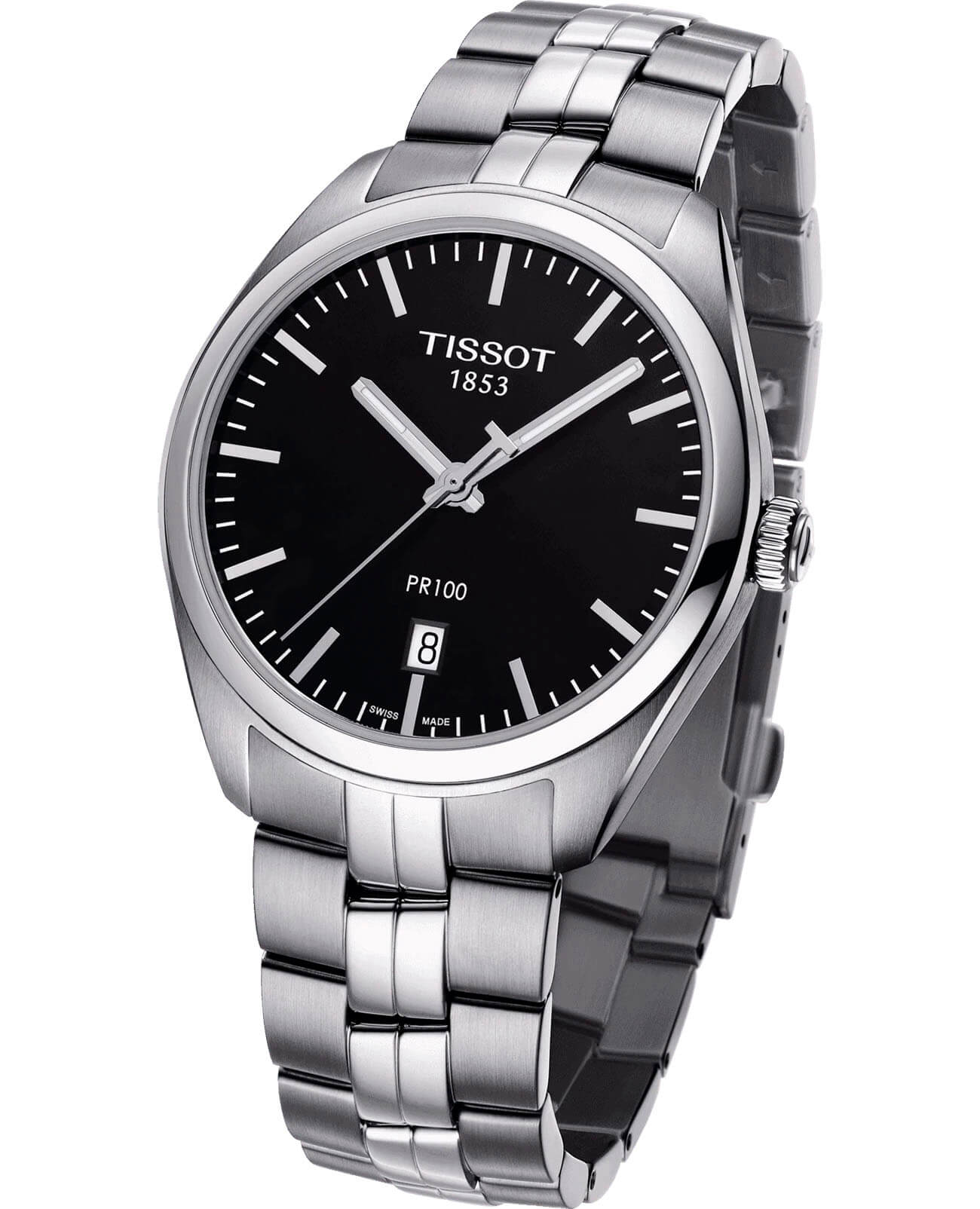 Tissot Tissot PR 100 T101.410.11.051.00 мужские часы черный циферблат на запястье