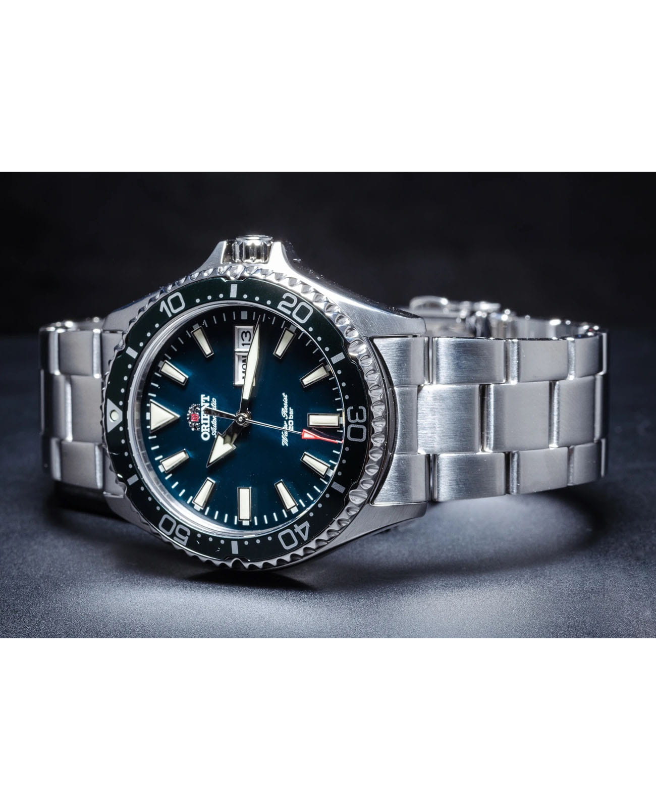 Orient Orient Diving Sport Automatic RA-AA0004E (RN-AA0004E) механические мужские часы часы крупный план синий циферблата