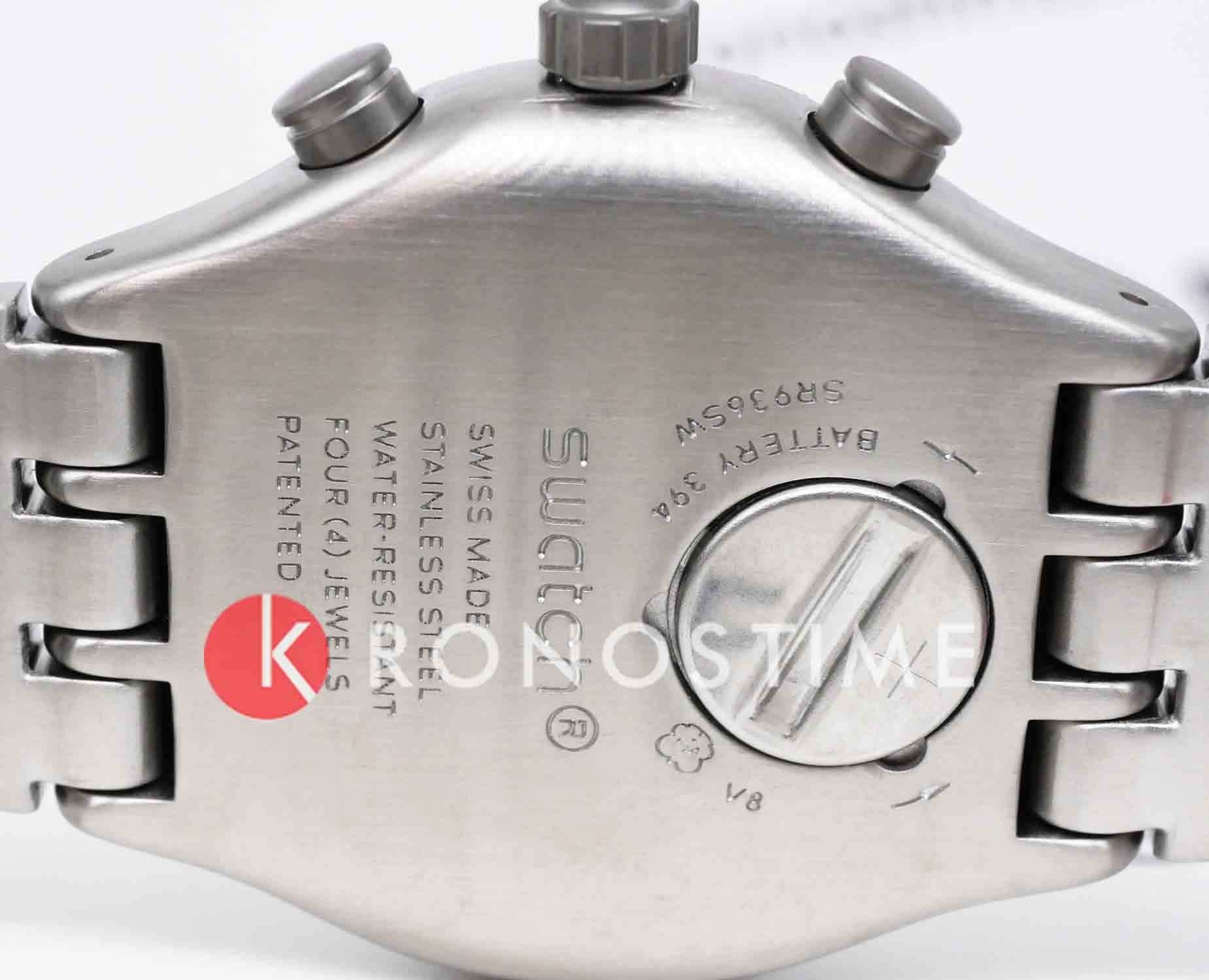 Swatch Swatch I New Chrono YVS507G кварцевые женские часы часы крупный план черный циферблата