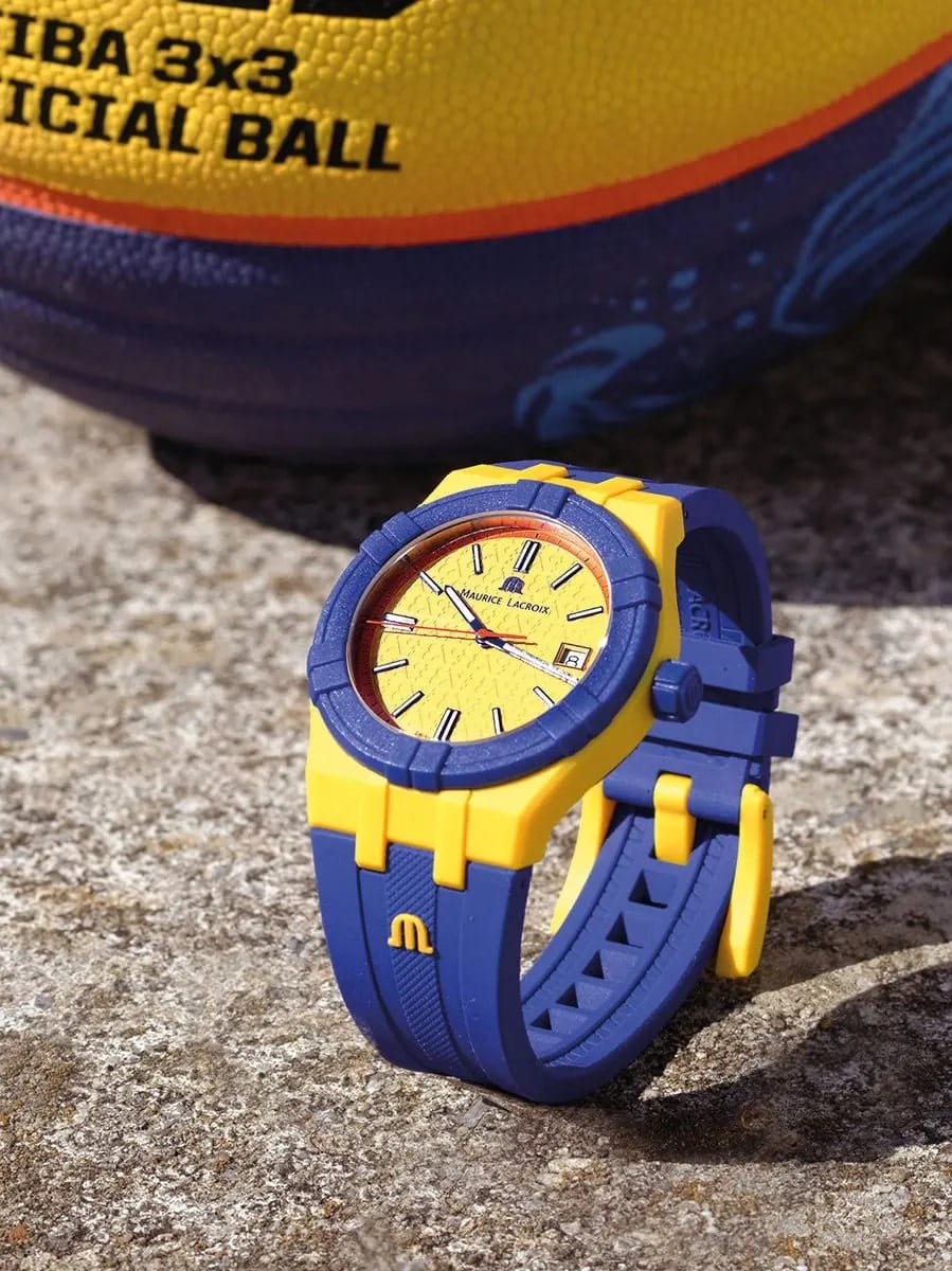 Оригинальные часы Maurice Lacroix Maurice Lacroix Aikon Tide Special Edition FIBA 3x3 AI2008-68YZ8-800-0 кварцевые калибр механизма  общий вид