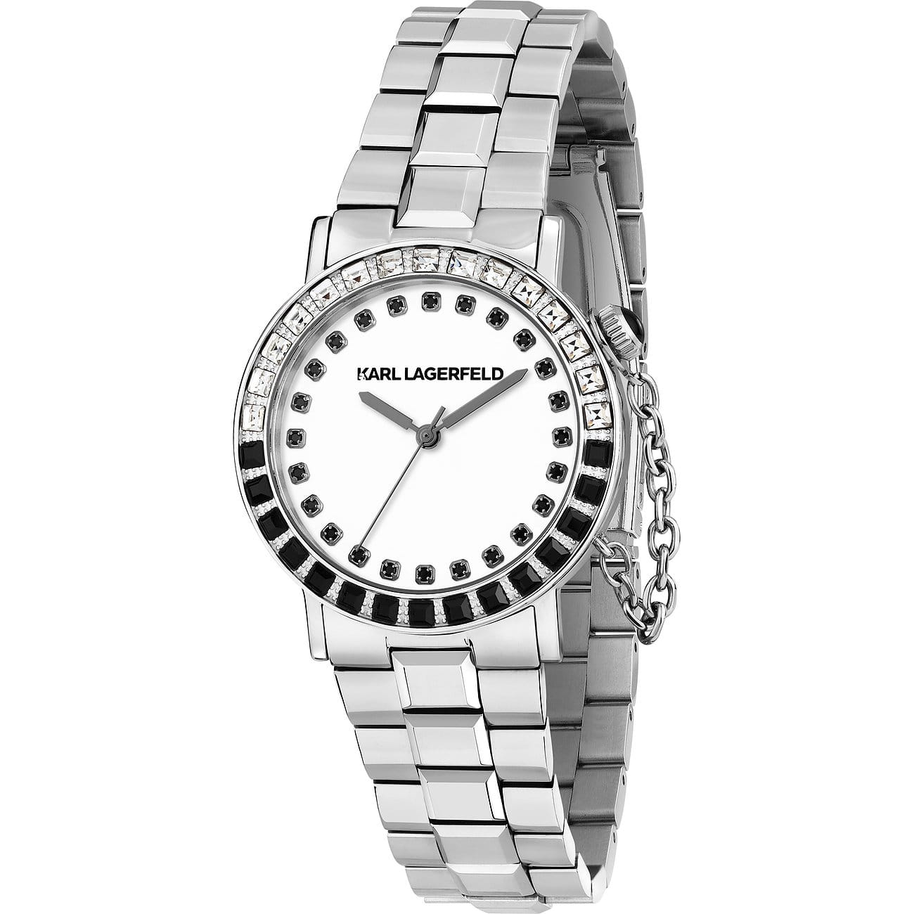 Karl Lagerfeld Karl Lagerfeld Crystals R0553100501  R0553100501 кварцевые женские часы белый циферблат, браслет нержавеющая сталь — вид спереди