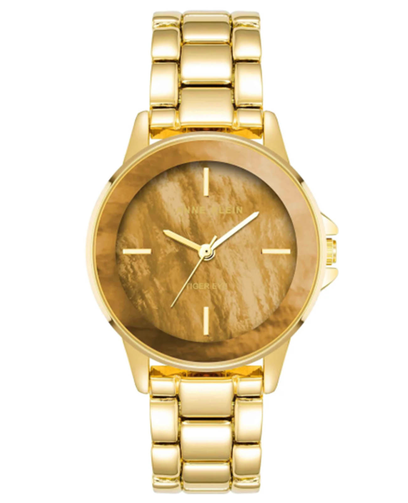 Anne Klein Anne Klein Gemstones 4132TEGB  4132TEGB кварцевые женские часы коричневый циферблат, браслет сталь с ip покрытием — вид спереди