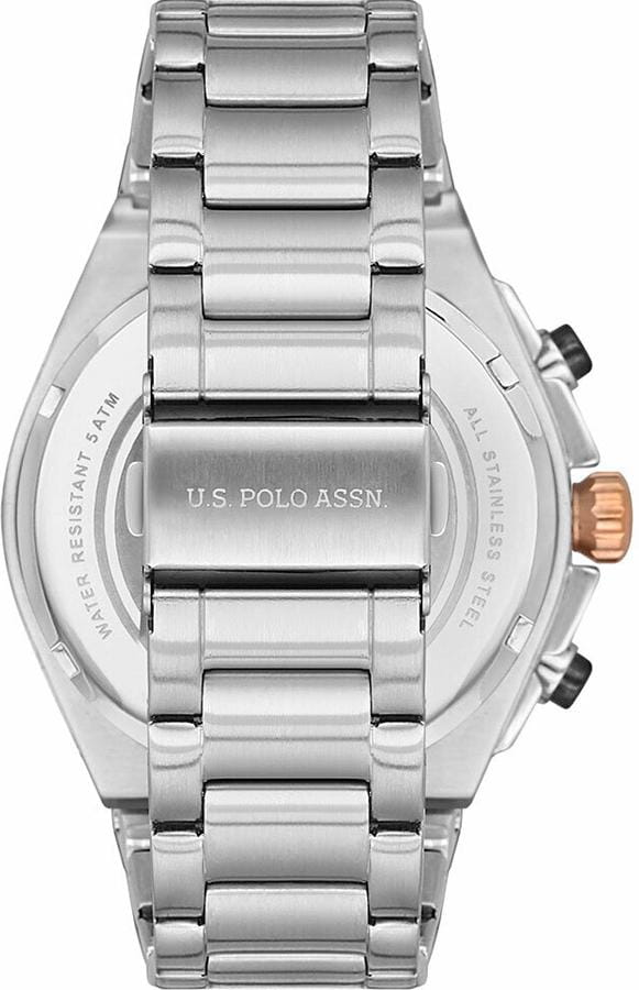 U.S. Polo Assn. U.S. Polo Assn. Crossing USPA1030-05,  сша мужские часы на браслете нержавеющая сталь боковой вид