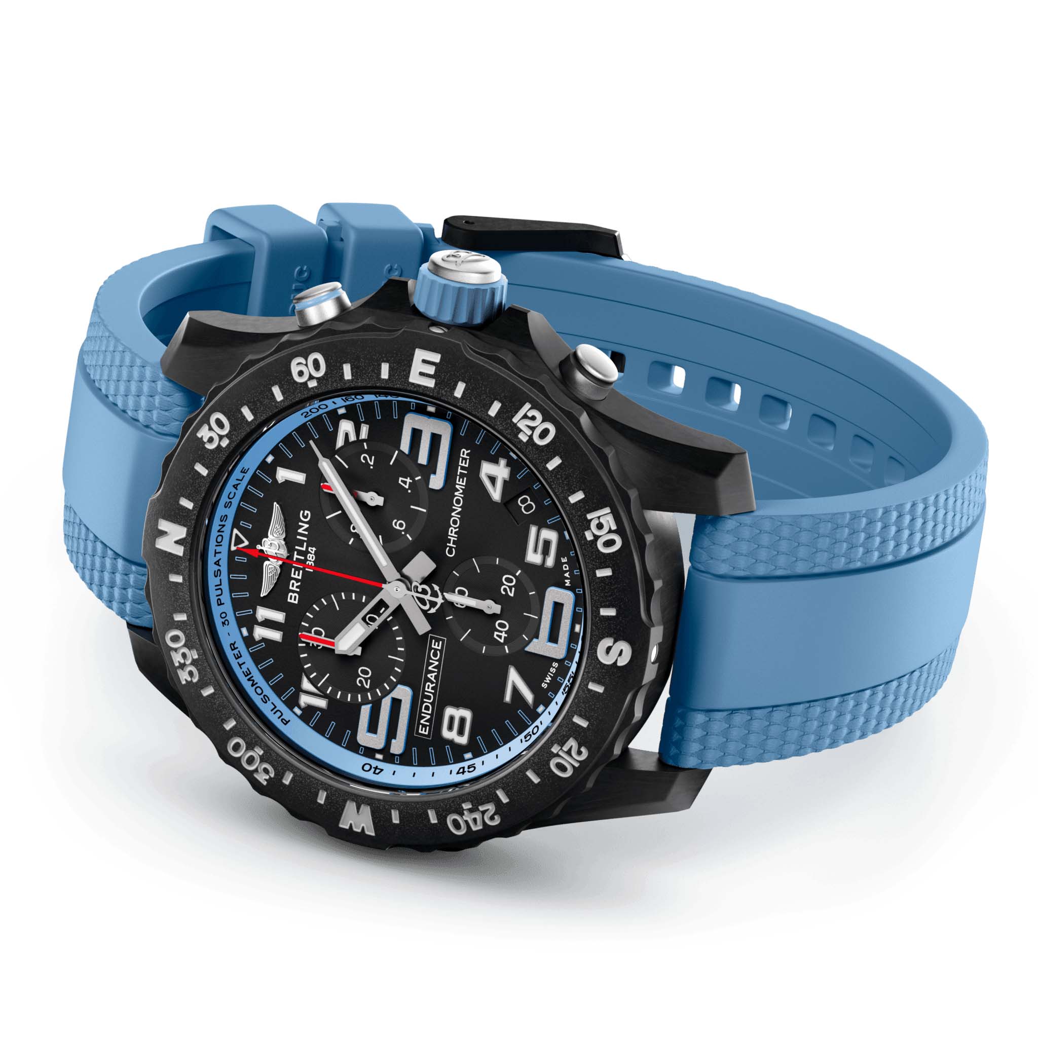 Breitling Breitling Endurance Pro 44 X82310281B1S2, professional швейцария мужские часы на браслете каучук боковой вид