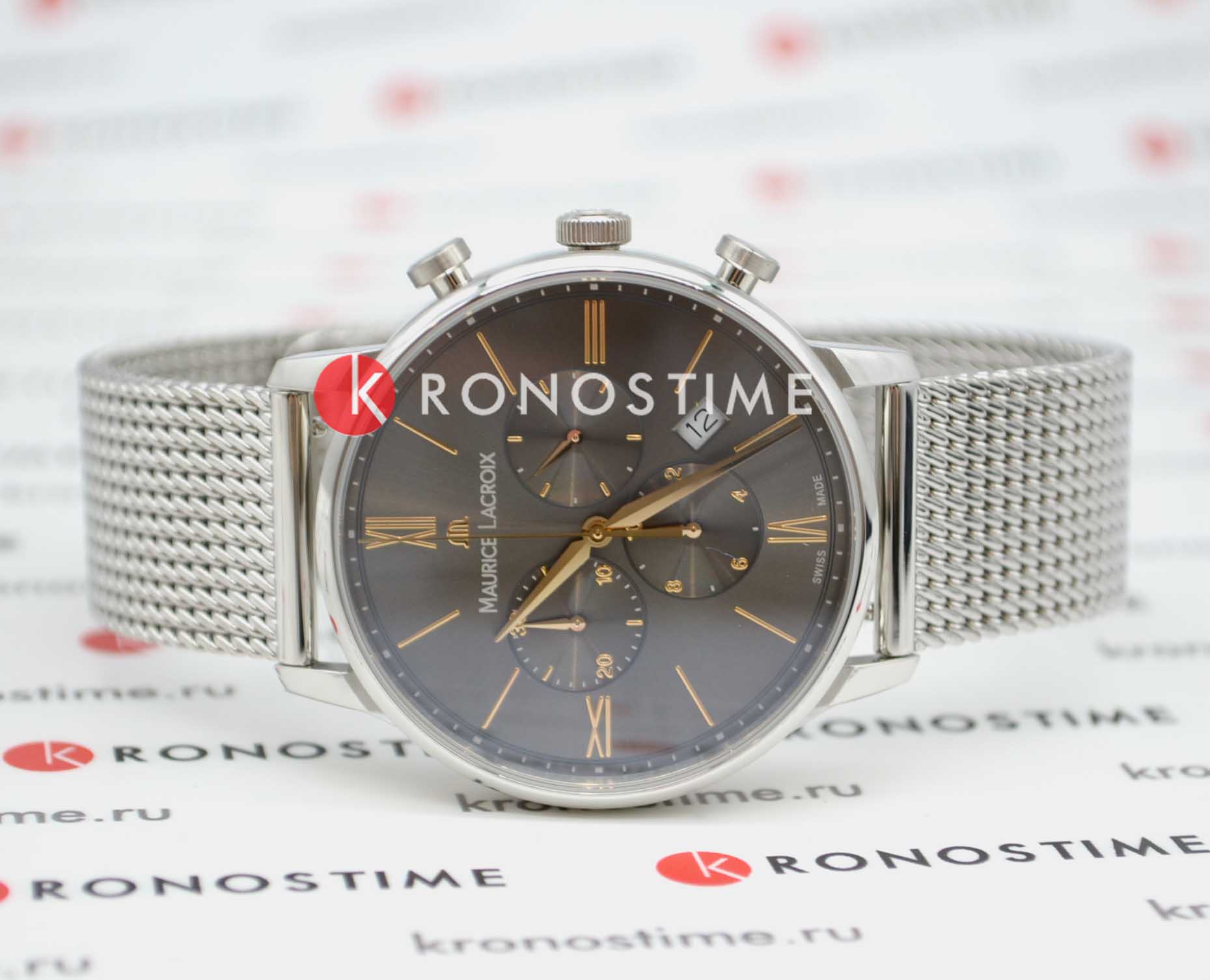 Maurice Lacroix Maurice Lacroix Eliros Chronograph EL1098-SS002-311-1 мужские часы серый циферблат на запястье