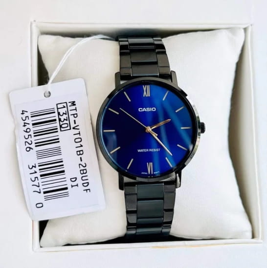 Casio Casio Collection MTP-VT01B-2BUDF (MTP-VT01B-2B)  - задняя крышка металл сталь корпуса, япония часы