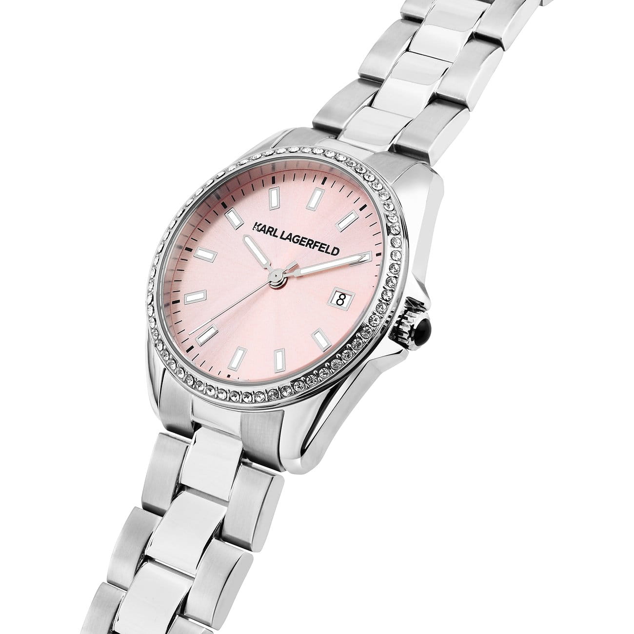 Karl Lagerfeld Karl Lagerfeld Round Essentials R0553101512 женские часы розовый циферблат на запястье