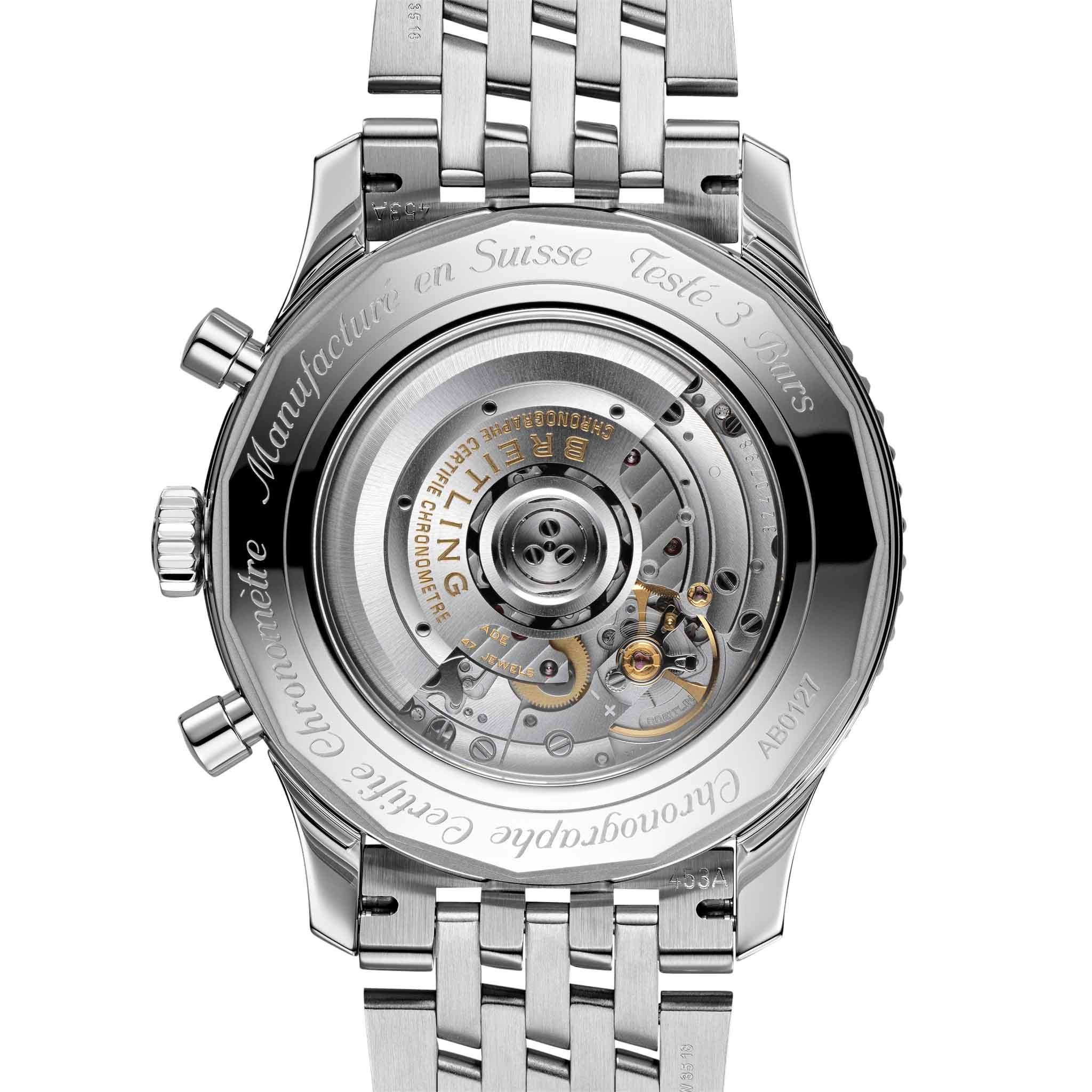 Оригинальные часы Breitling Breitling Navitimer B01 Chronograph 46 AB0127211B1A1 механические калибр механизма мануфактурный механизм breitling caliber b01 общий вид