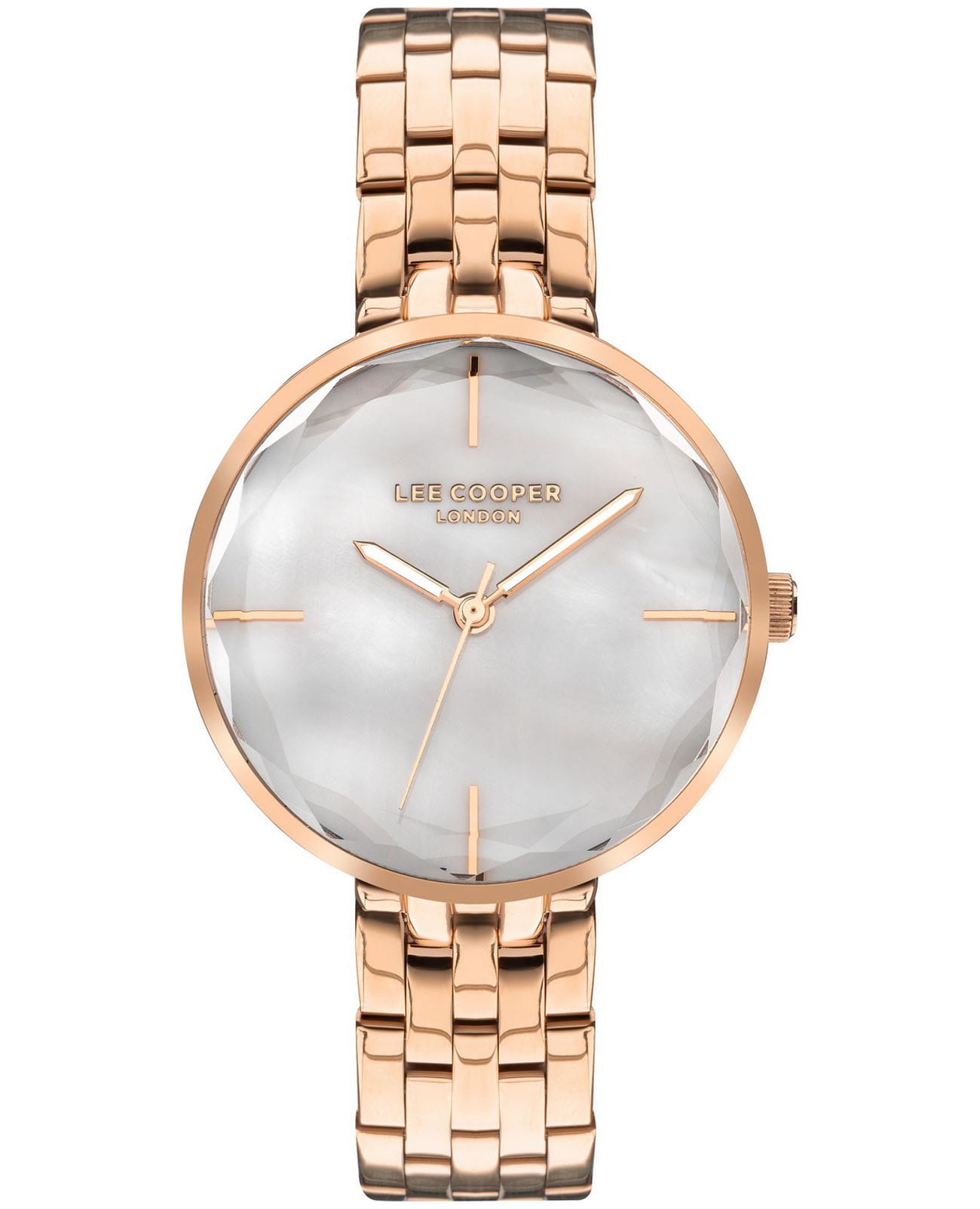 Lee Cooper Lee Cooper LC07502.420  LC07502.420 кварцевые женские часы серый циферблат, браслет нержавеющая сталь с ip-покрытием — вид спереди