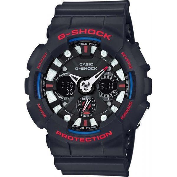 Casio Casio G-Shock GA-120TR-1A GA GA-120TR-1A электронные мужские часы черный циферблат, браслет пластик — вид спереди