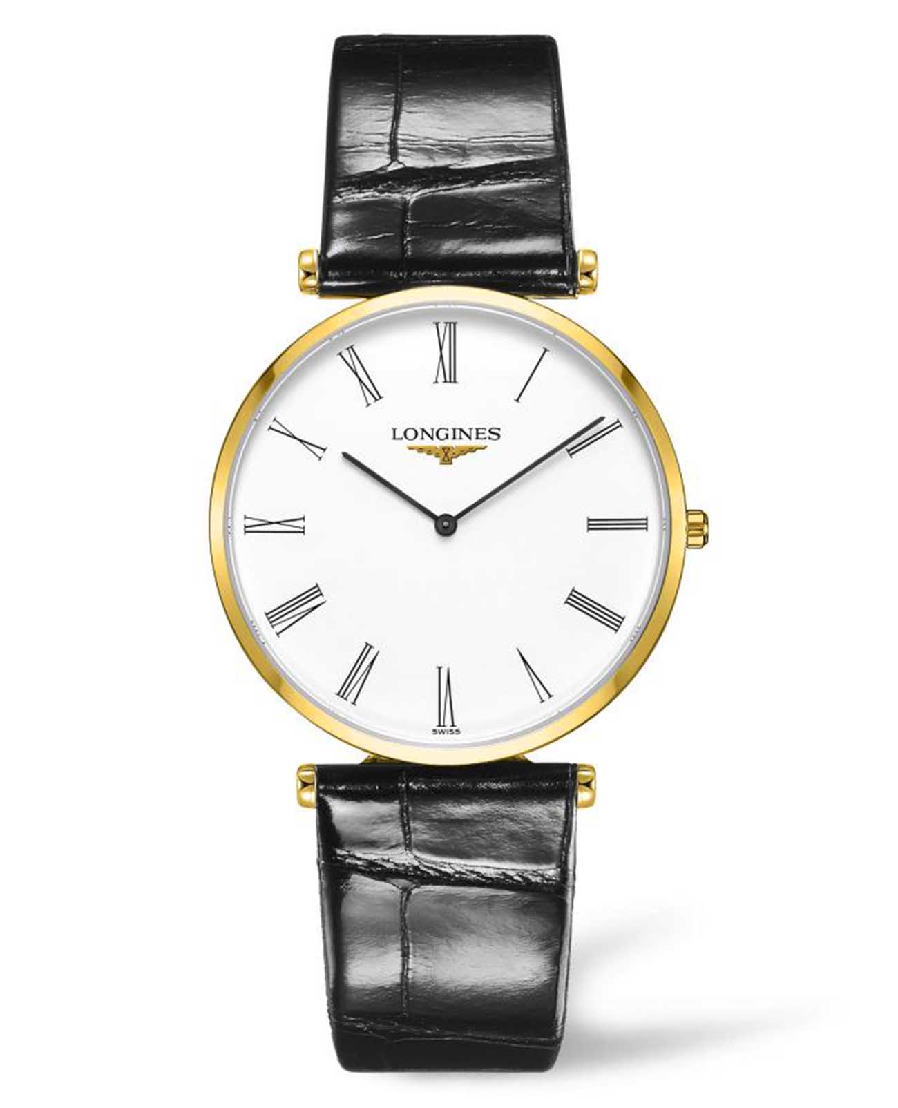 Longines Longines La Grande Classique L4.766.2.11.2  L47662112 кварцевые женские часы белый циферблат, браслет кожаный — вид спереди