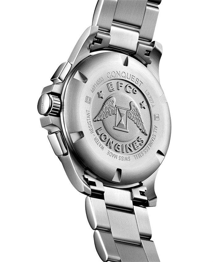 Longines Longines Conquest V.H.P. L3.727.4.96.6 , наручные мужские часы фото под углом