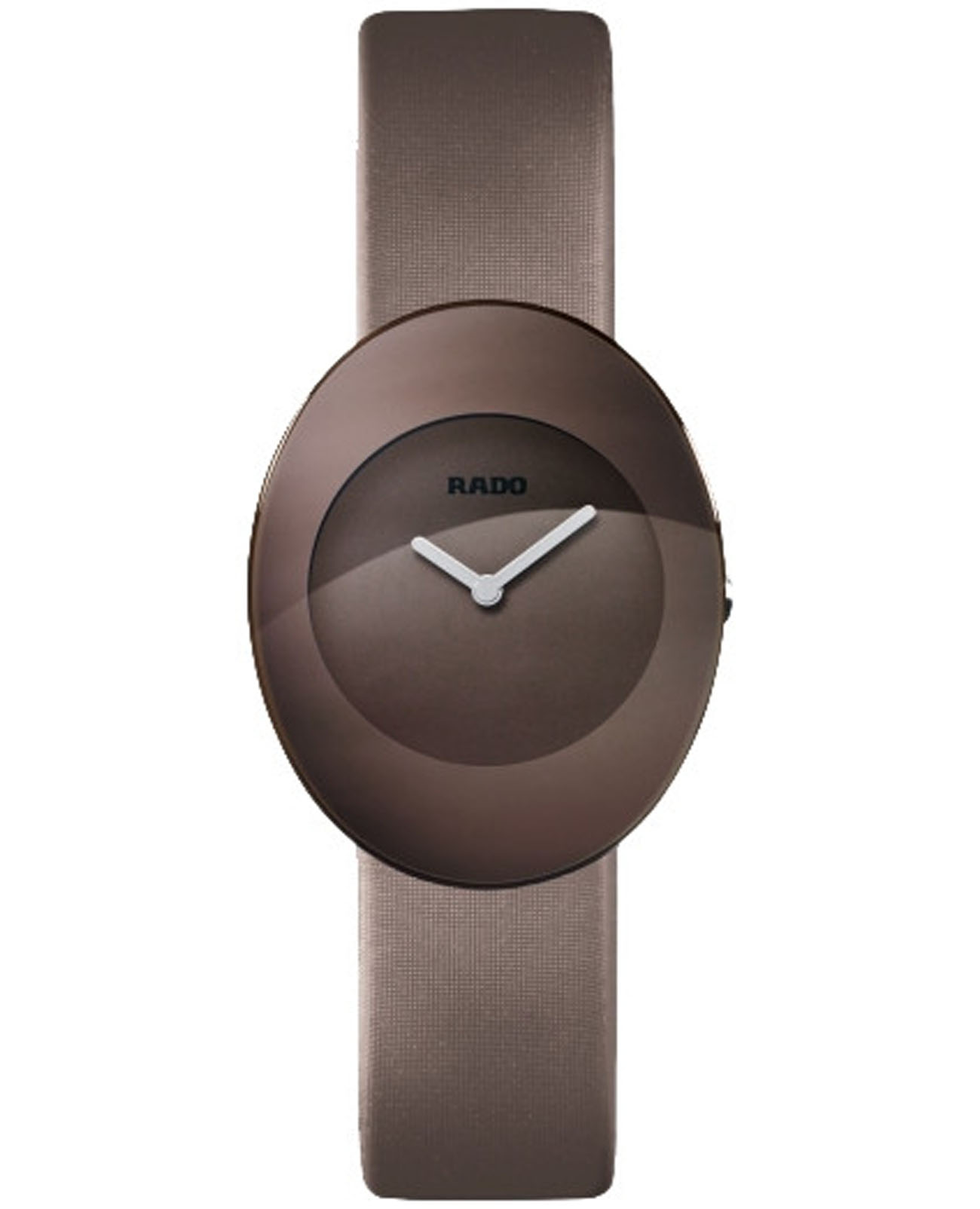 Rado Rado Esenza R53739336  R53739336 кварцевые женские часы коричневый циферблат, браслет кожаный — вид спереди