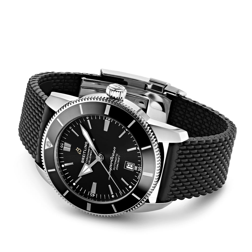 Breitling Breitling Superocean Heritage B20 Automatic 46 AB2020121B1S1, superocean heritage швейцария мужские часы на браслете каучук боковой вид