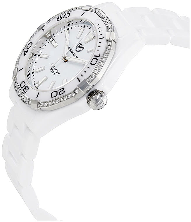 TAG Heuer TAG Heuer Aquaracer WAY1396.BH0717, aquaracer швейцария женские часы на браслете керамика боковой вид