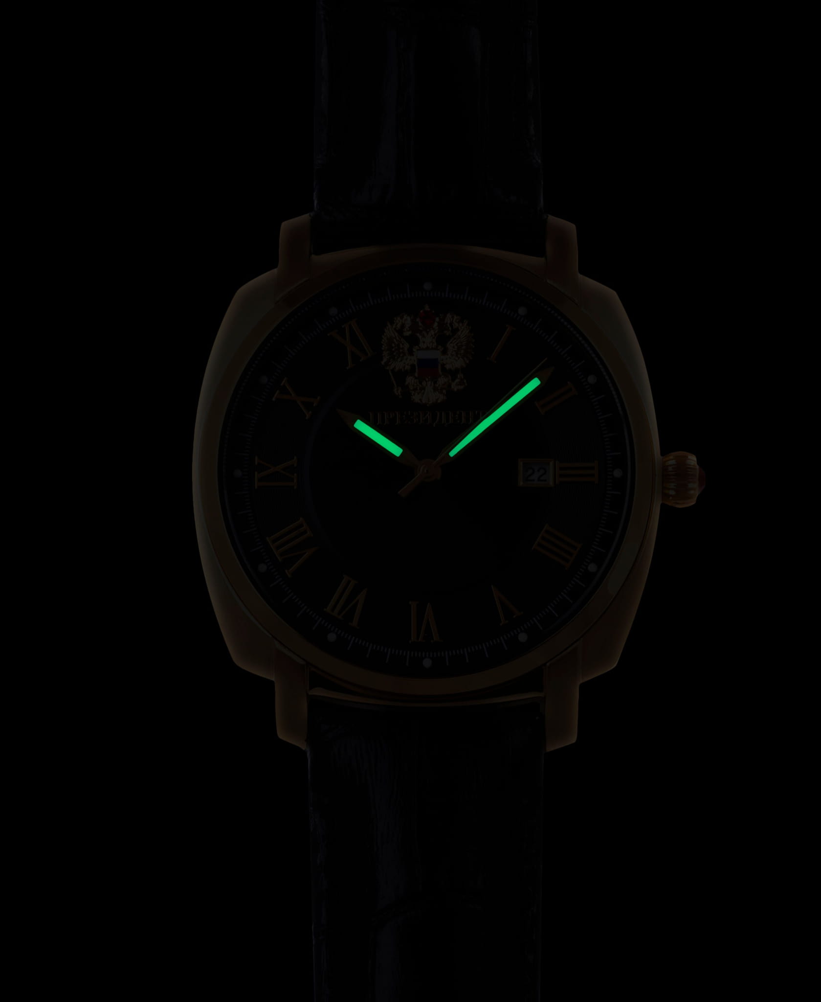 Президент Президент 9116122 кварцевые мужские часы часы крупный план черный циферблата